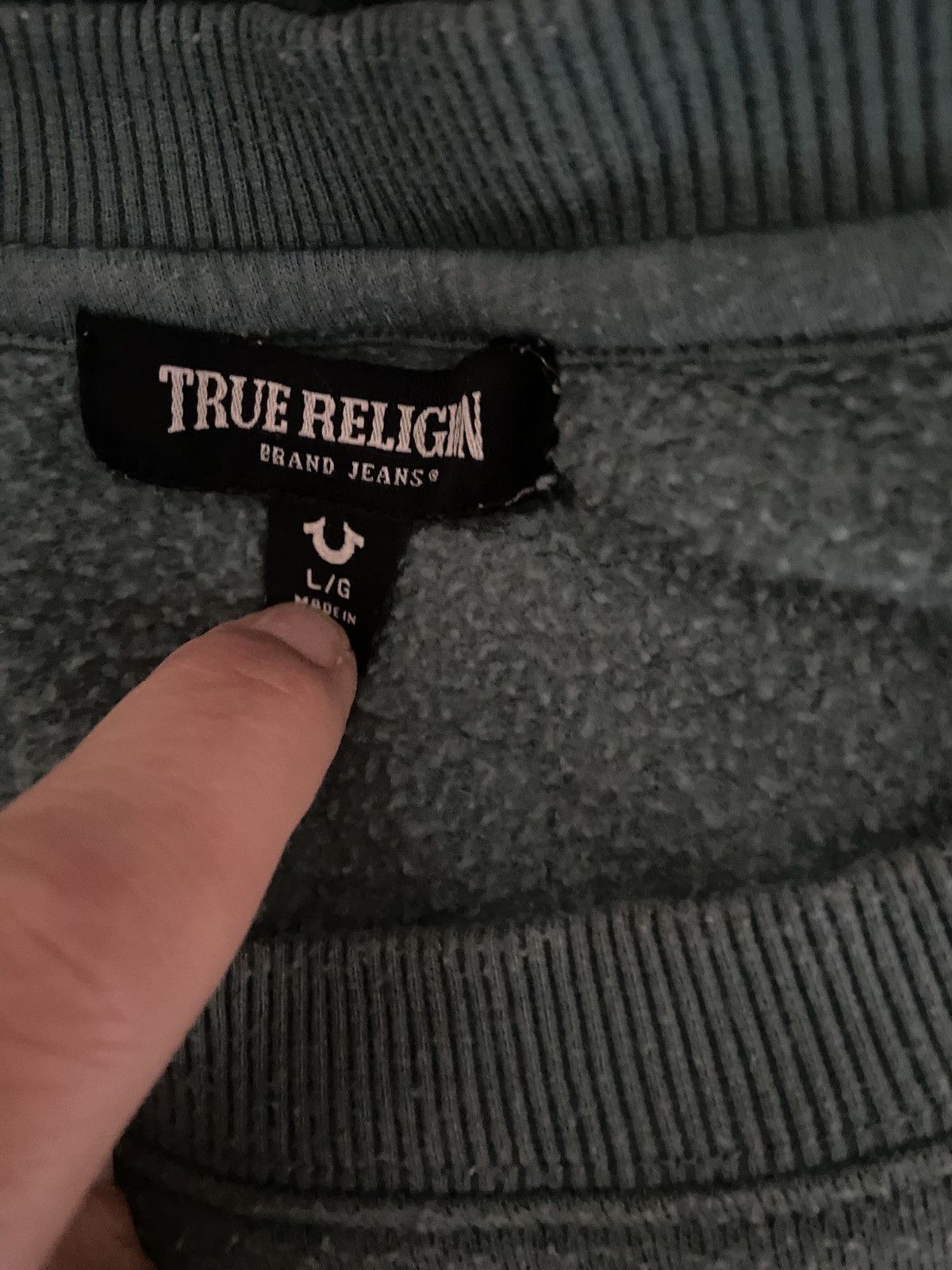 True Religion True Religion Sage Green Sweatshirt size L Size US L / EU 52-54 / 3 - 3 Thumbnail