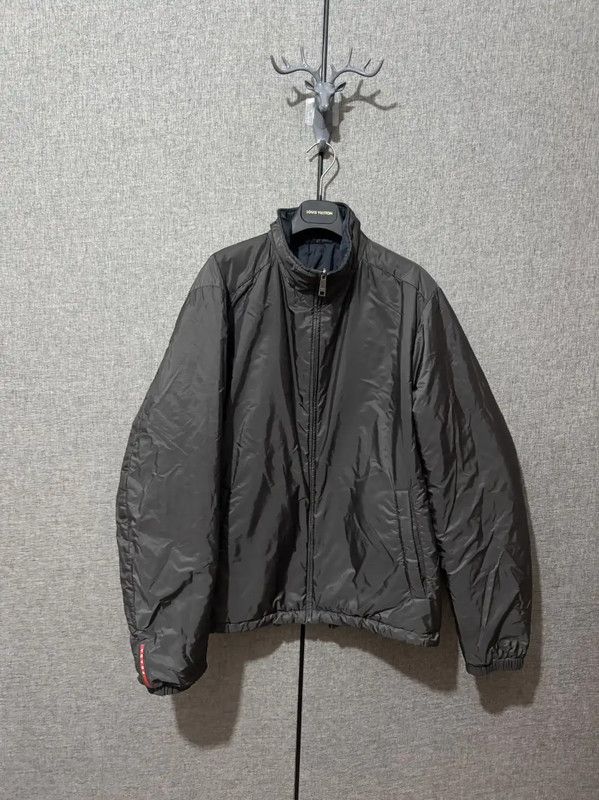Prada Prada Embroidered Logo Navy Down Jacket Size US XL / EU 56 / 4 - 1 Thumbnail