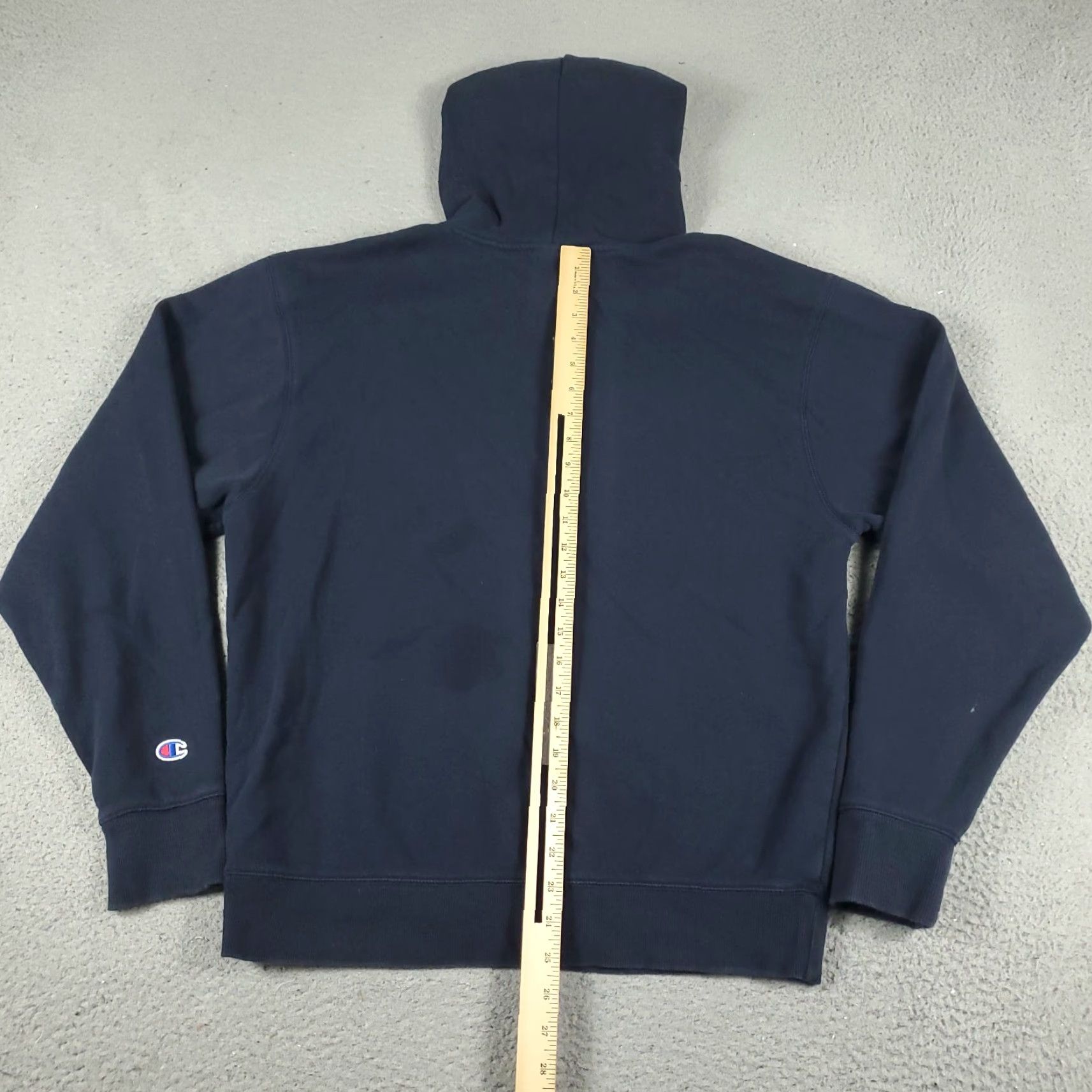 Champion Champion Blue Hoodie Pullover Sweatshirt Mens Medium Solid Long Sleeve Drawstring Sports Size US M / EU 48-50 / 2 - 7 Thumbnail
