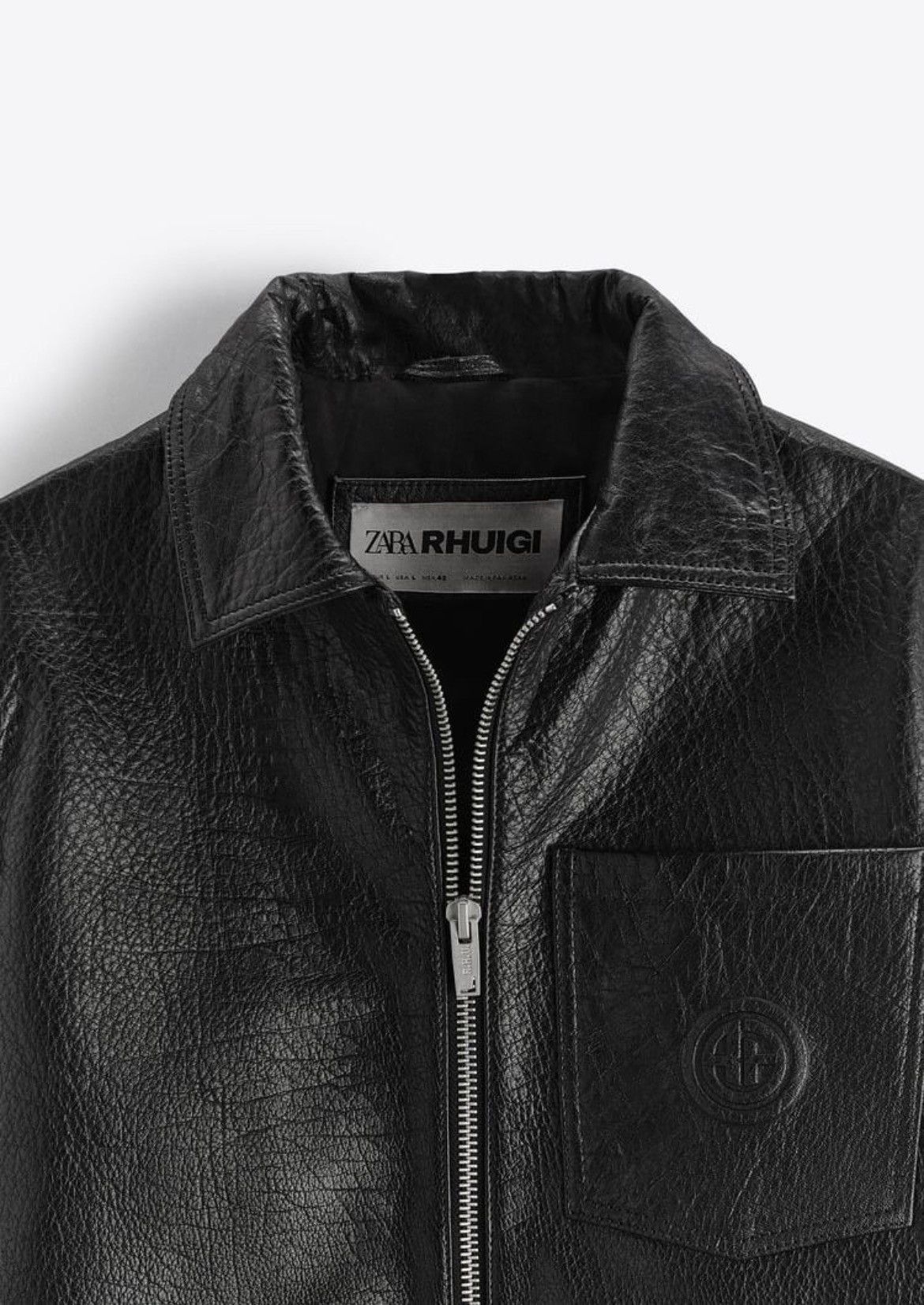 Rhude × Zara RHUDE × Zara NEW Cropped Leather Jacket Limited Edition y2k Size US L / EU 52-54 / 3 - 8 Thumbnail