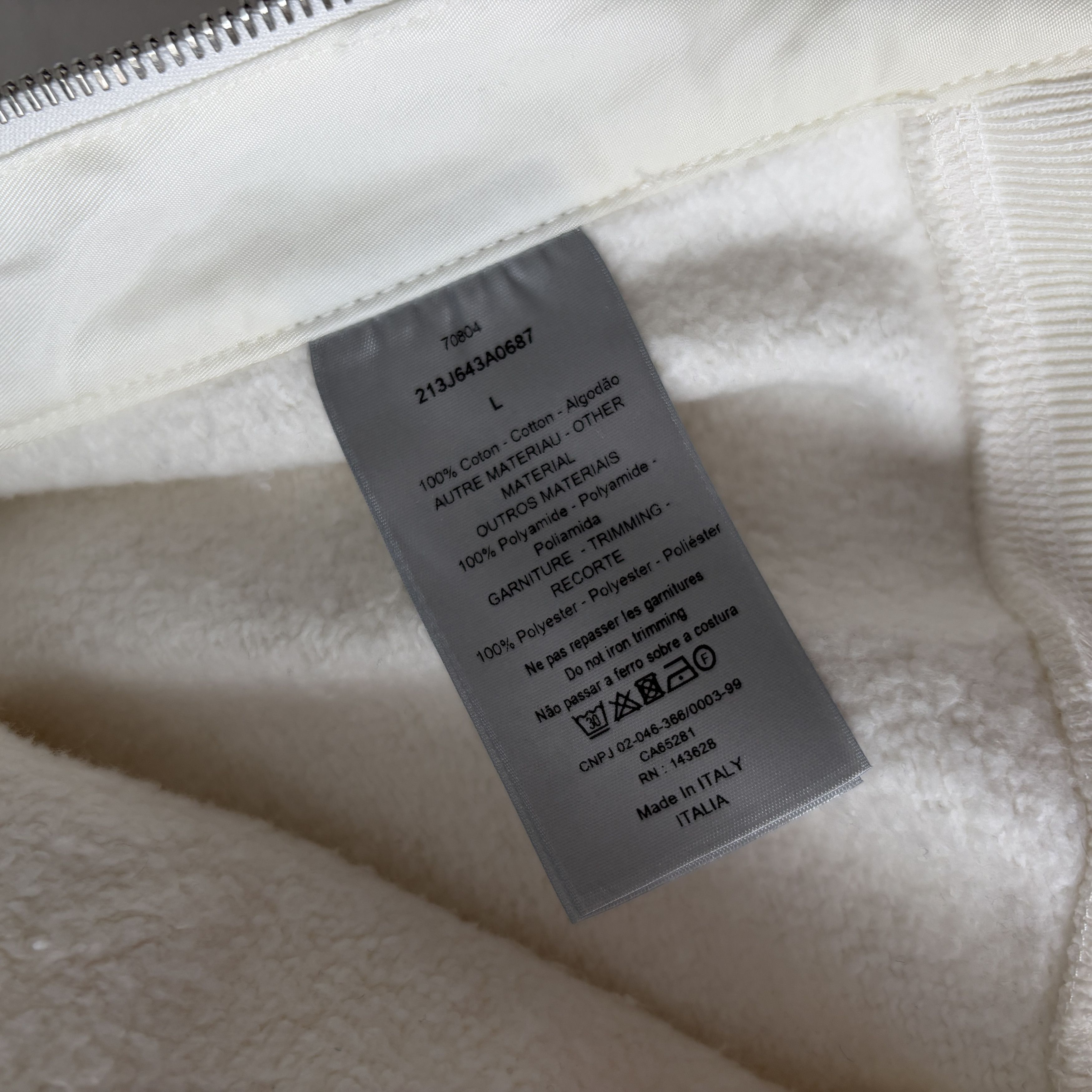 Christian Dior Monsieur CHRISTIAN DIOR x SACAI Men’s Ivory Cream Pullover L Limited Size US L / EU 52-54 / 3 - 7 Thumbnail