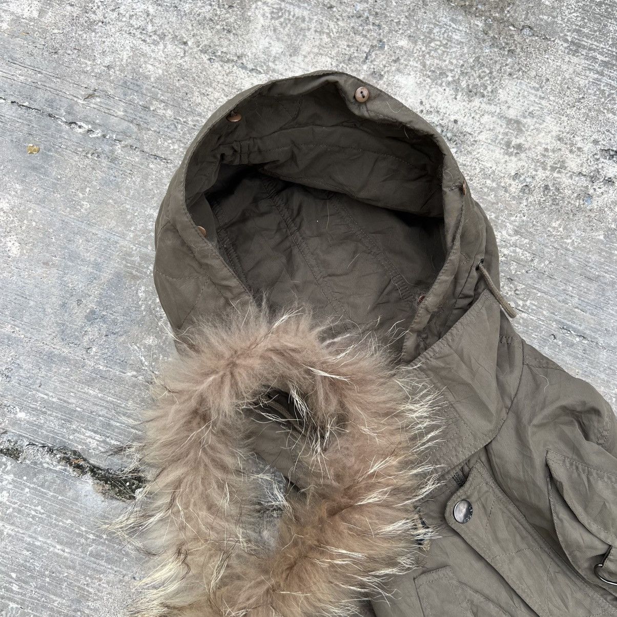 If Six Was Nine “EGOIST” PUNK INSPIRED GREEN FUR HOODED MILITARY JACKET Size US S / EU 44-46 / 1 - 20 Thumbnail