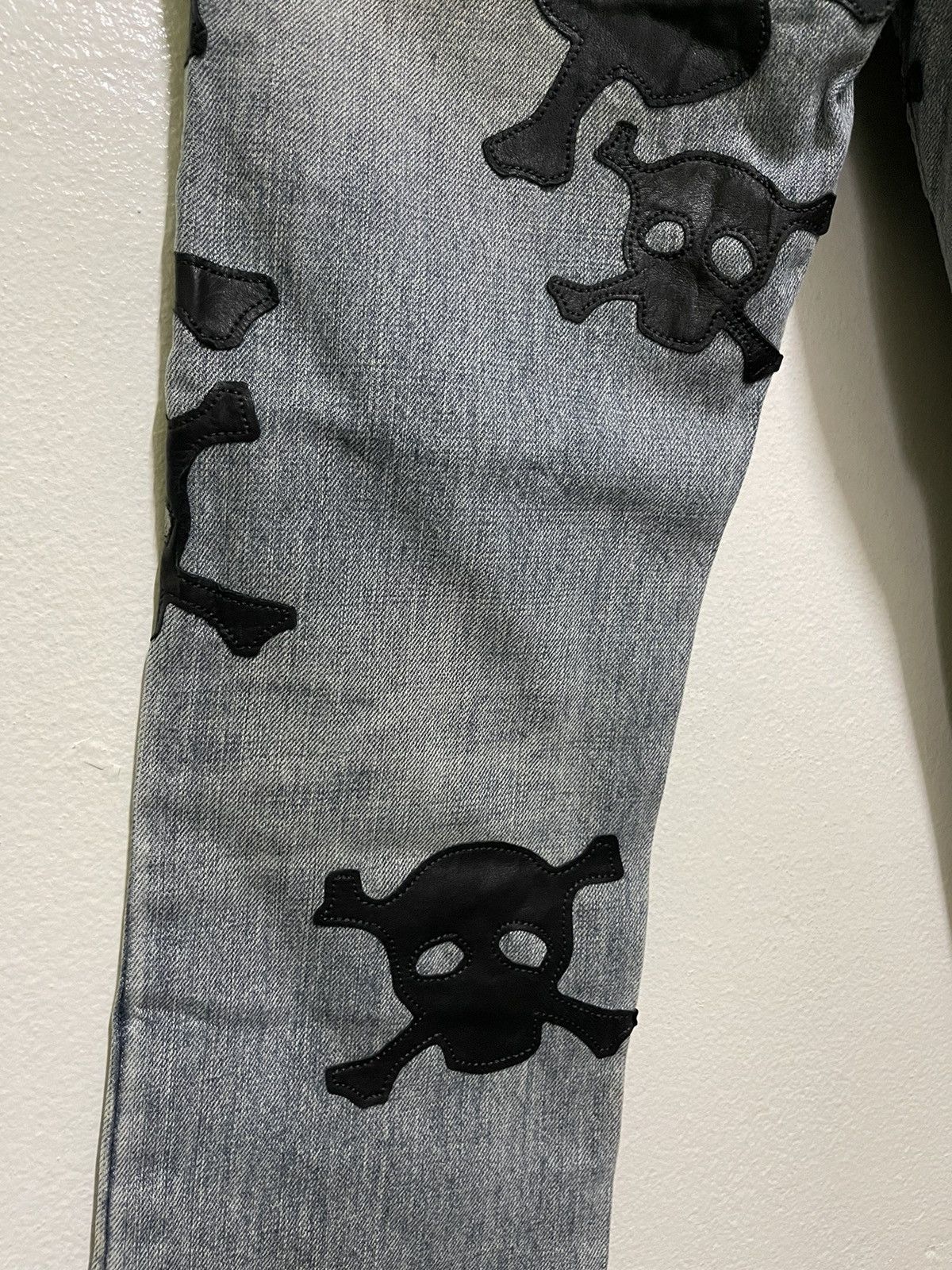 Le Grande Bleu (L.G.B.) Le Grand Bleu Skull Patchwork Crazy Wolf Cut Flares Denim Size US 28 / EU 44 - 10 Thumbnail
