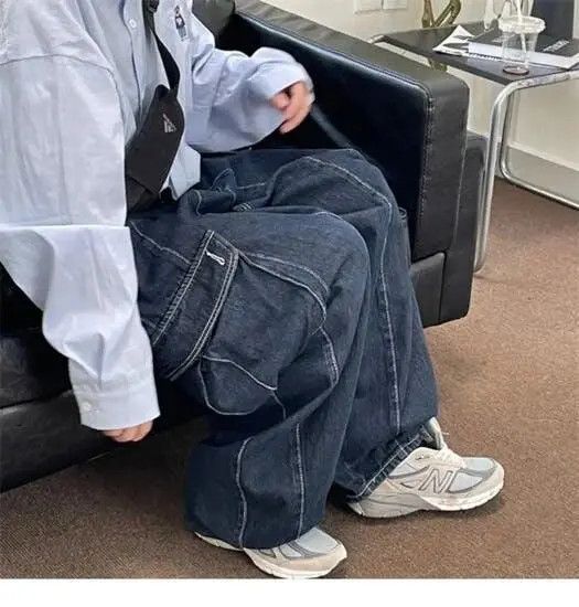 Japanese Brand × Jean Vintage Streetwear Pocket wide leg jeans Size US 32 / EU 48 - 3 Thumbnail