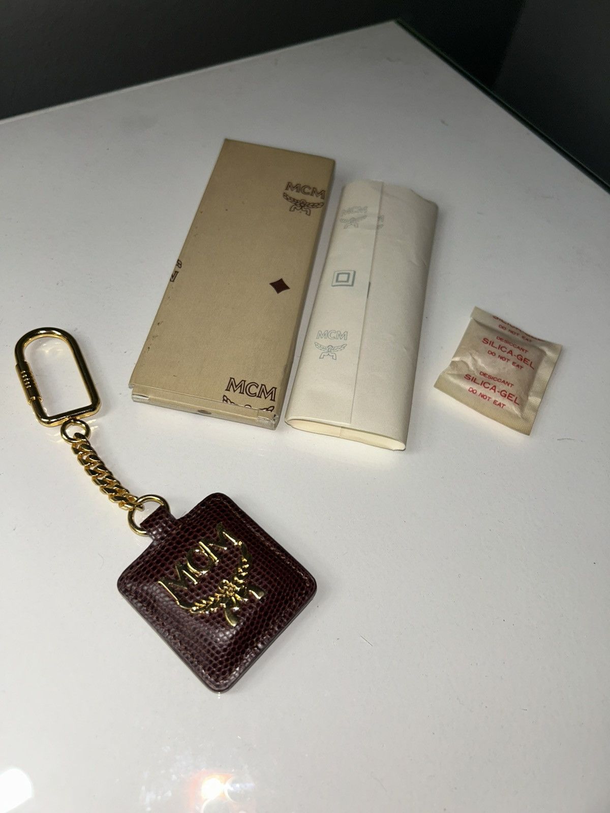 MCM MCM Brown Pebbled Leather Keychain Size ONE SIZE - 5 Thumbnail