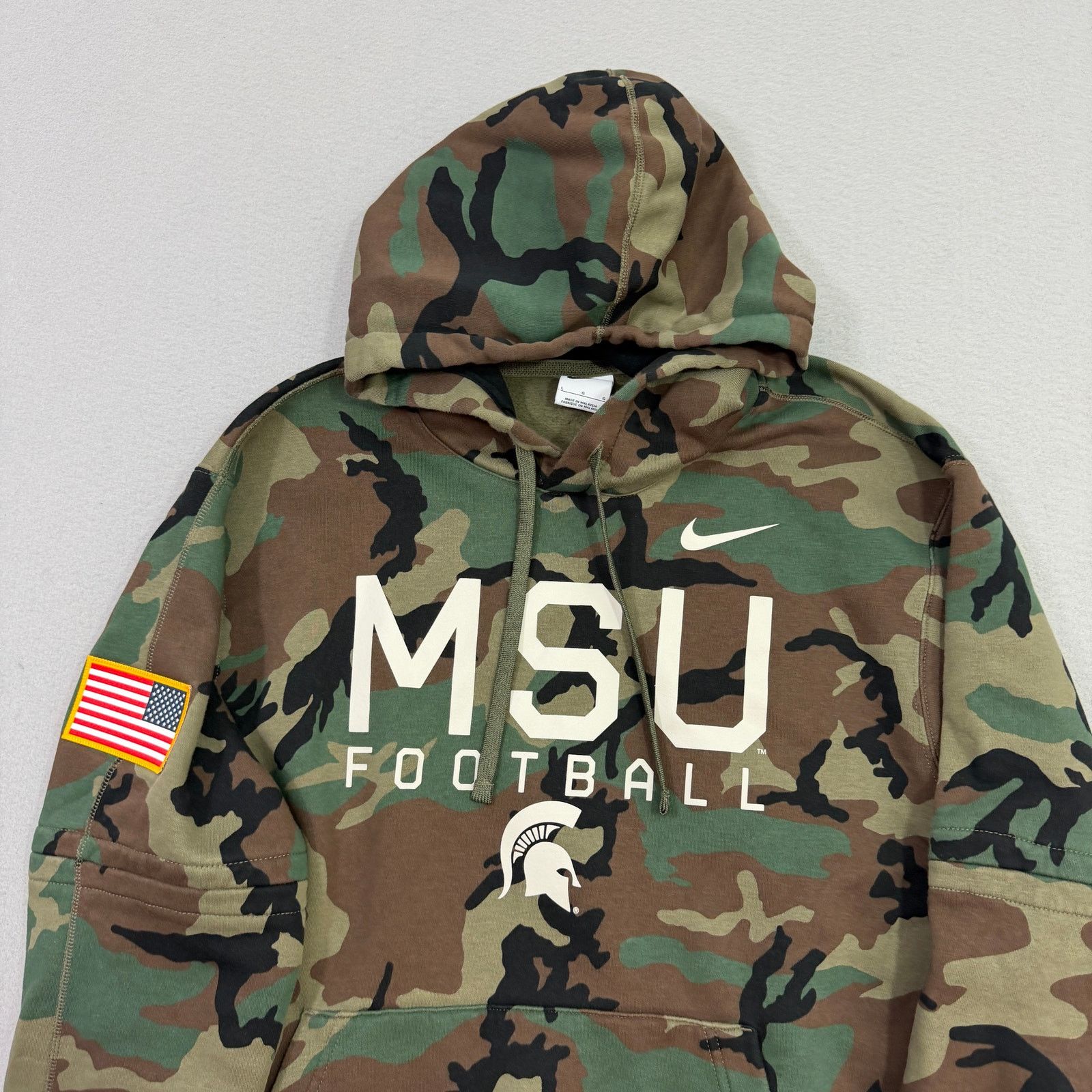 Nike Nike Michigan State Spartans Military Appreciation Hoodie Size US L / EU 52-54 / 3 - 2 Thumbnail