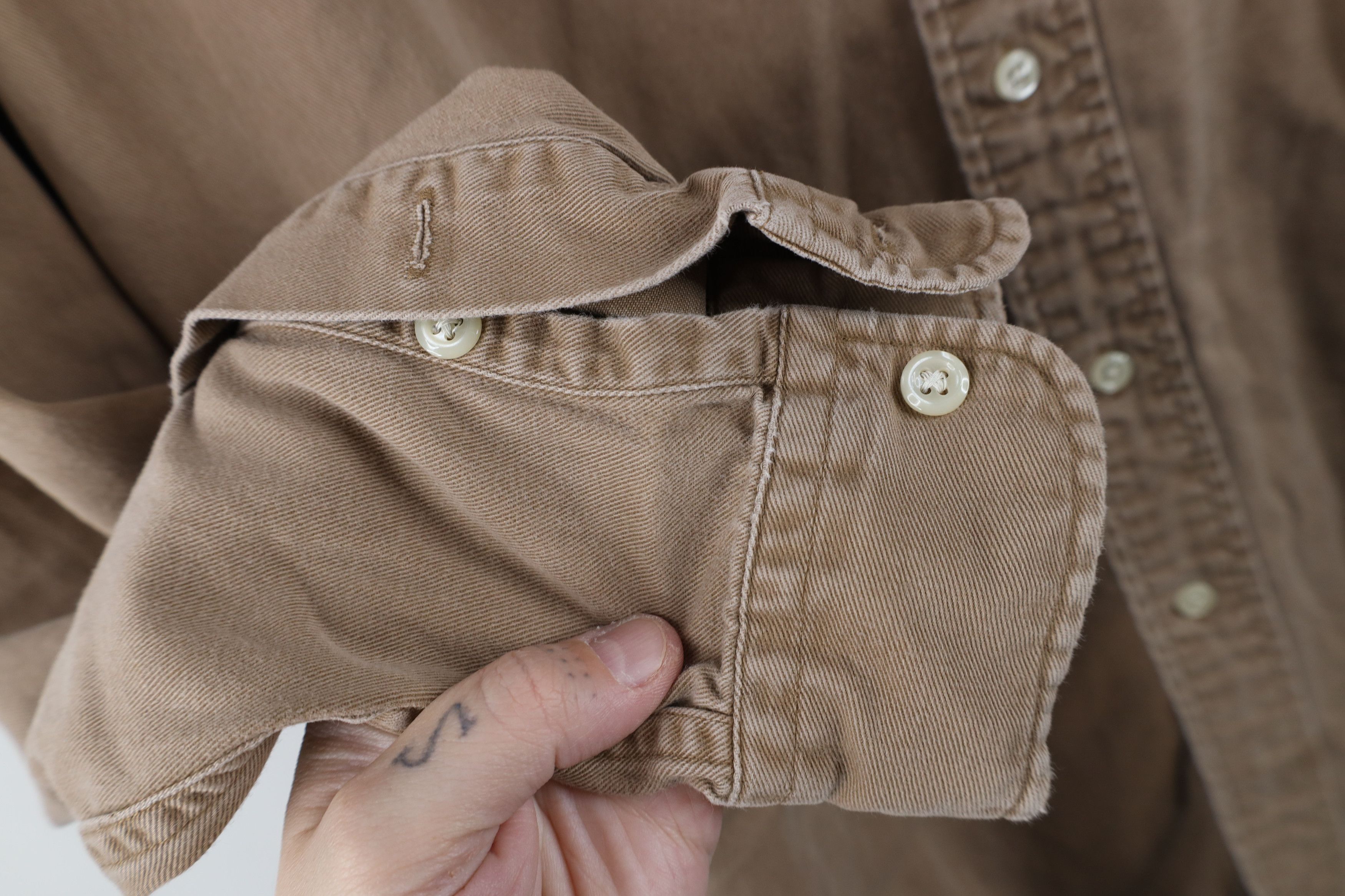 Ralph Lauren Vintage 90s Ralph Lauren Collared Button Down Shirt Brown Size US M / EU 48-50 / 2 - 10 Thumbnail