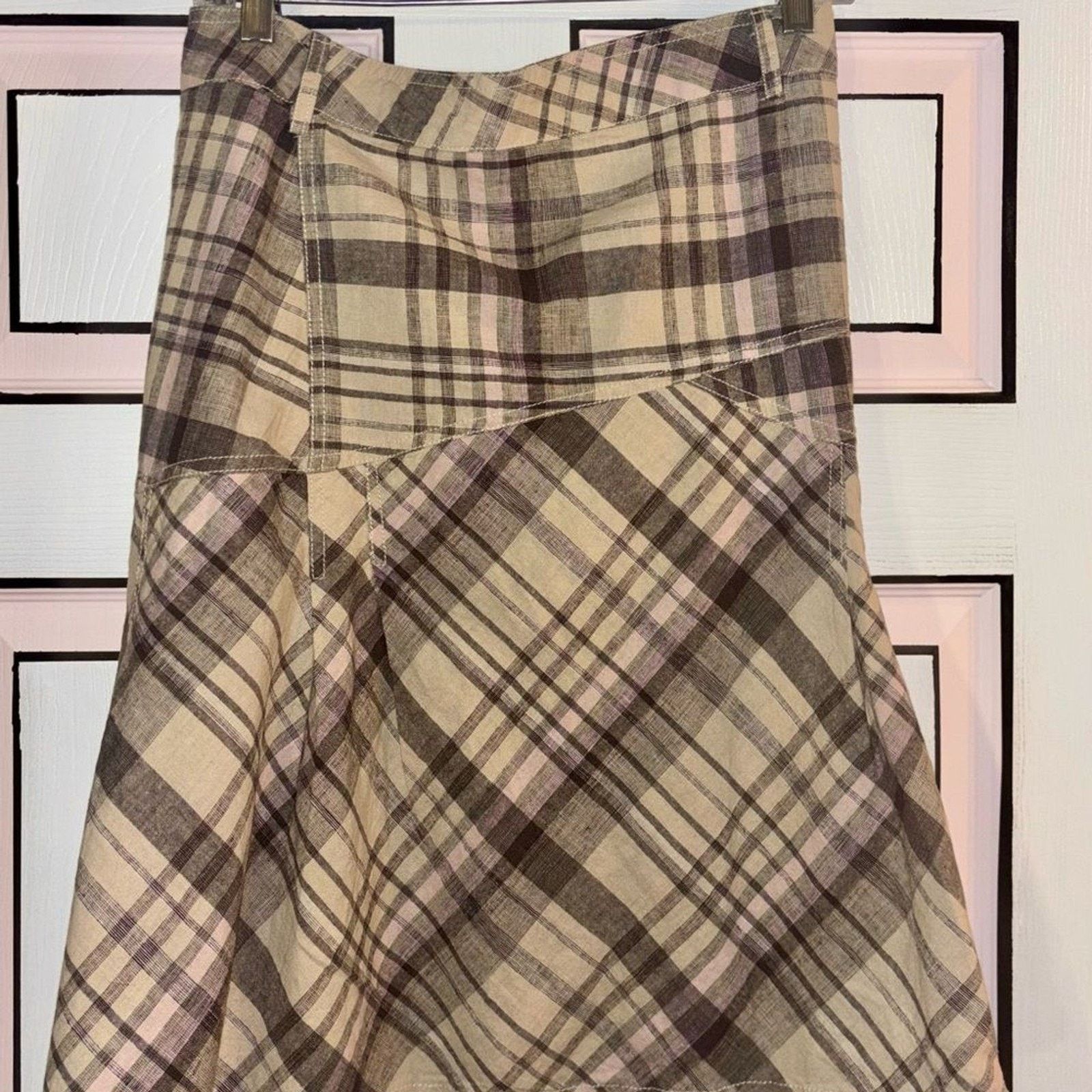 & Other Stories Sherry Taylor Plaid Mini Skirt Plus Size 1X Preppy Size 36" / US 14 / IT 50 - 7 Thumbnail