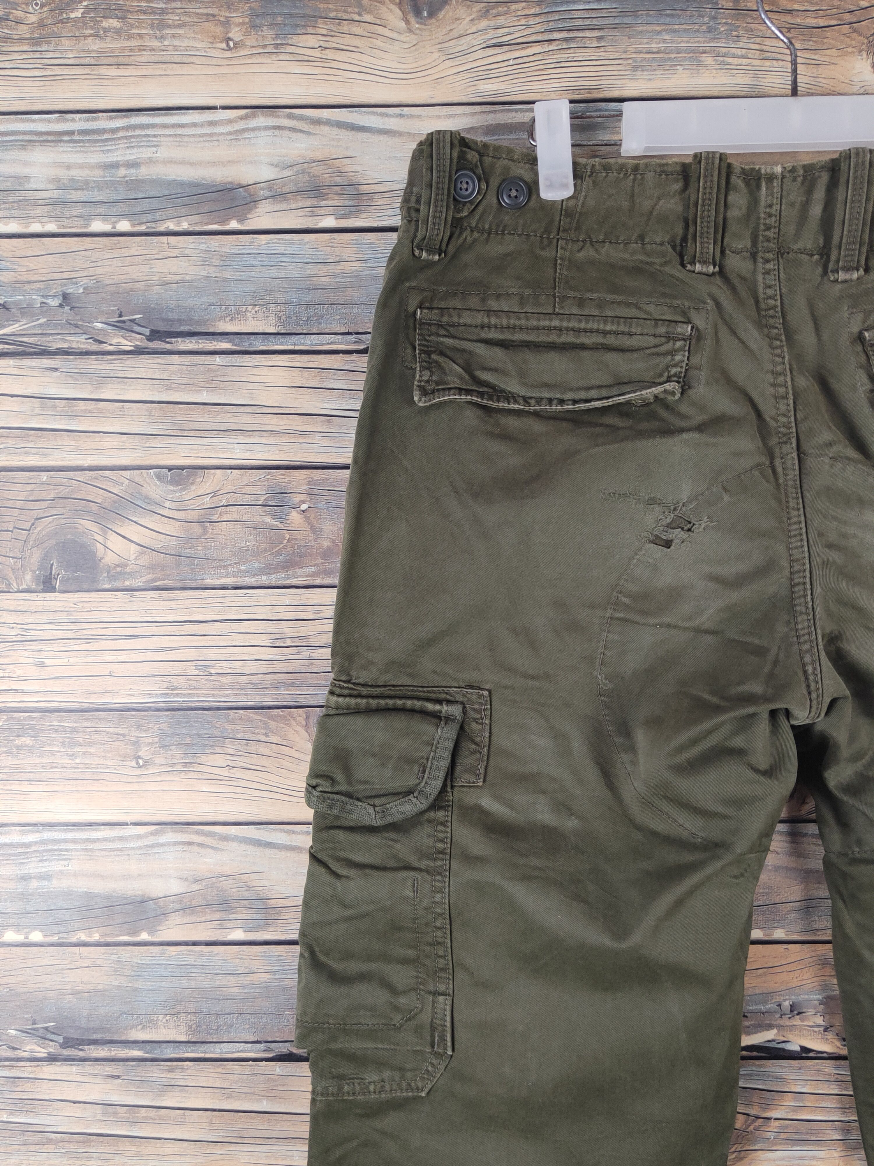 Japanese Brand DL Gap Dark Olive Multipocket Cargo Pants #2664 Size US 34 / EU 50 - 9 Thumbnail