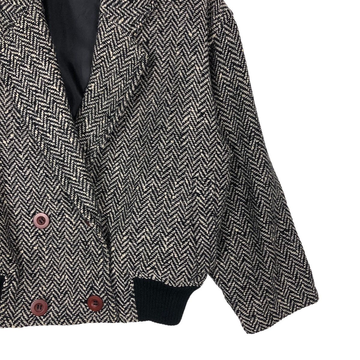 Issey Miyake 🔥Vintge Wool Bomber Jacket Herringbone Reor Japan Made Size US M / EU 48-50 / 2 - 5 Thumbnail