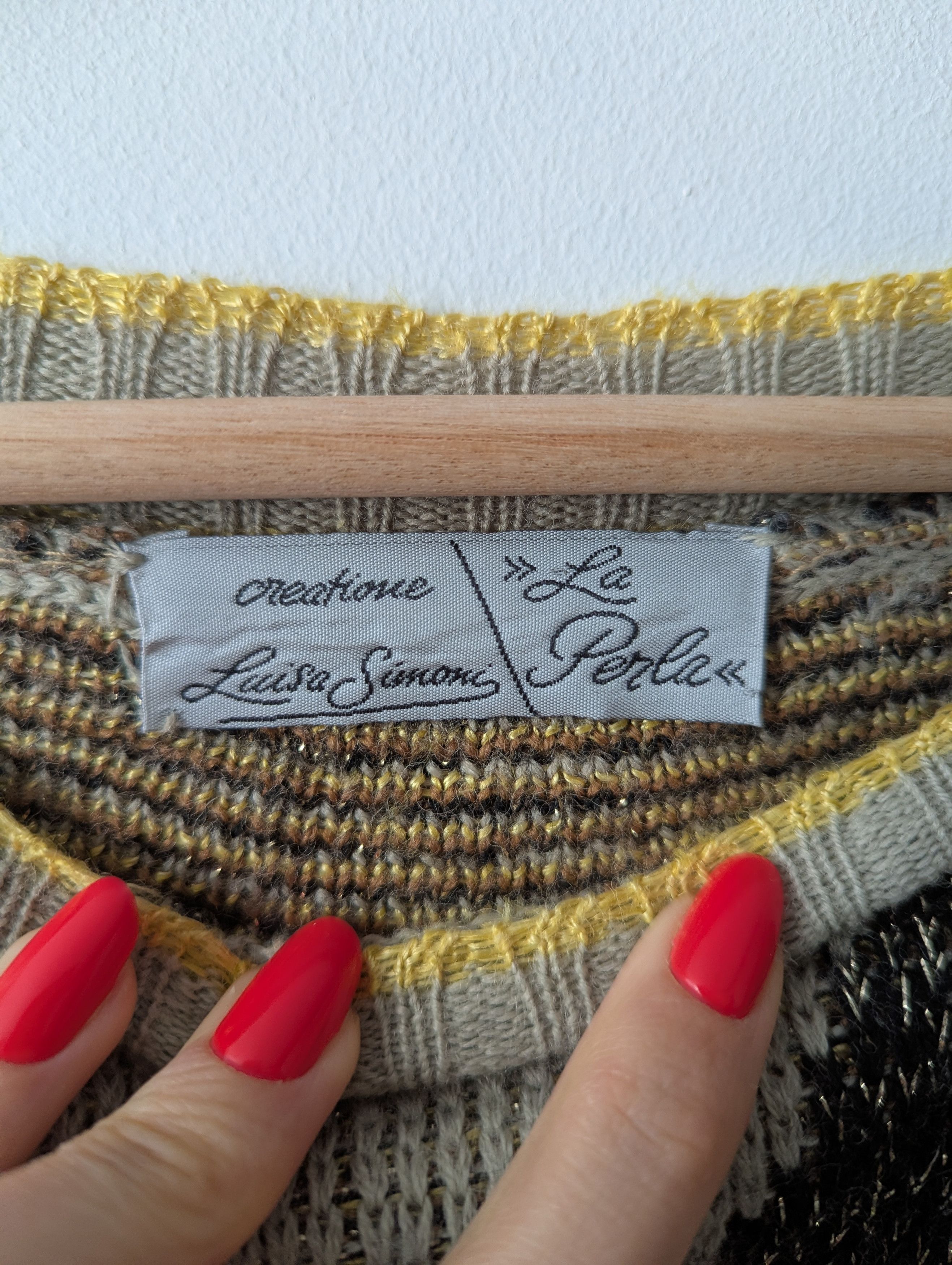 La Perla La Perla Vintage Wool Blend Long Sweater Beige Brown 80s Size L / US 10 / IT 46 - 6 Thumbnail