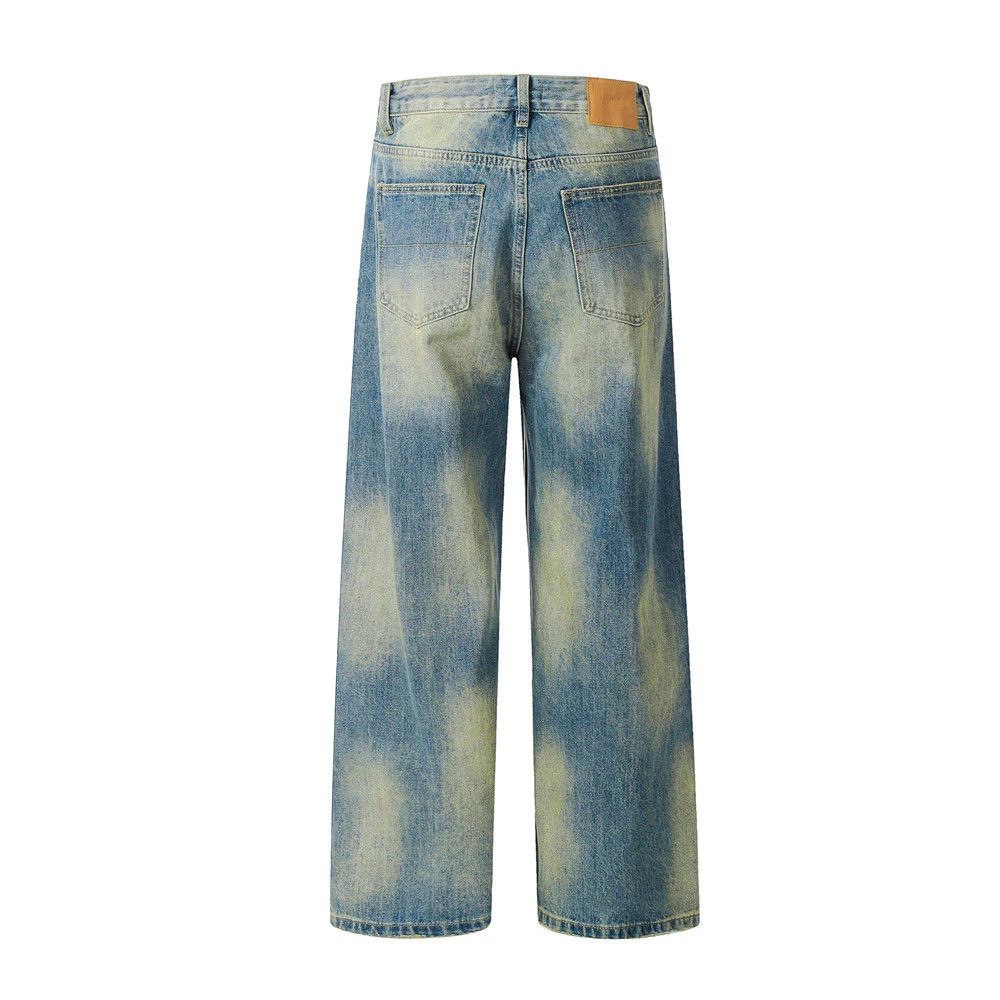Vintage Men's American street straight tie-dye gradient washed jeans Size US 32 / EU 48 - 2 Thumbnail