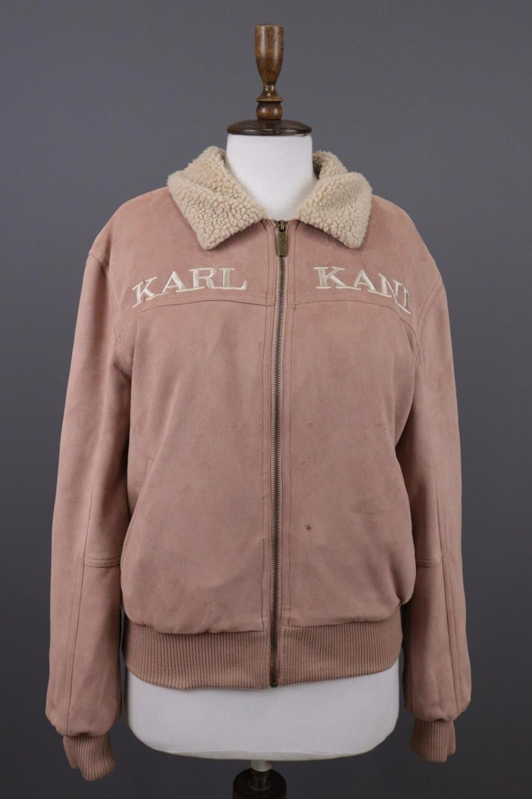 Karl Kani Karl Kani Pink Big Logo Full Zip Sherpa Jacket Size S Size S / US 4 / IT 40 - 1 Thumbnail