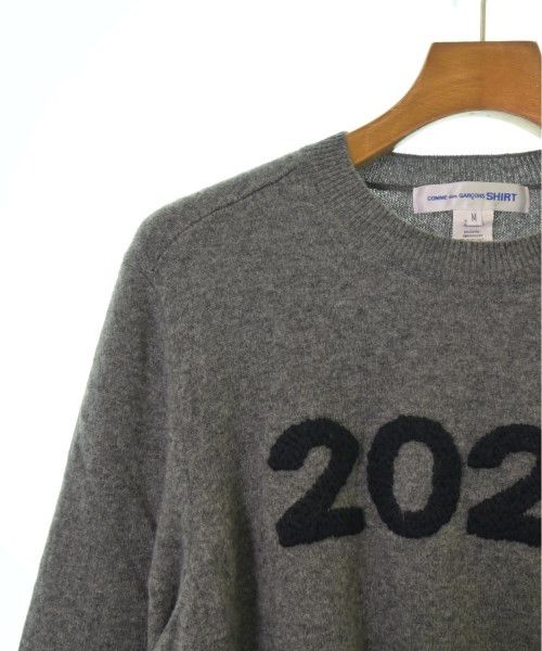 Comme des Garcons SHIRT Sweater Knitted Long Back Crewneck Number Print Gray Size US M / EU 48-50 / 2 - 3 Thumbnail