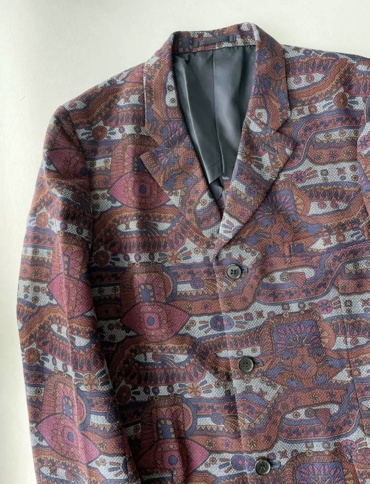 Comme des Garcons Wool psychedelic suit jacket 2412-Nextarrow Size 42S - 4 Thumbnail
