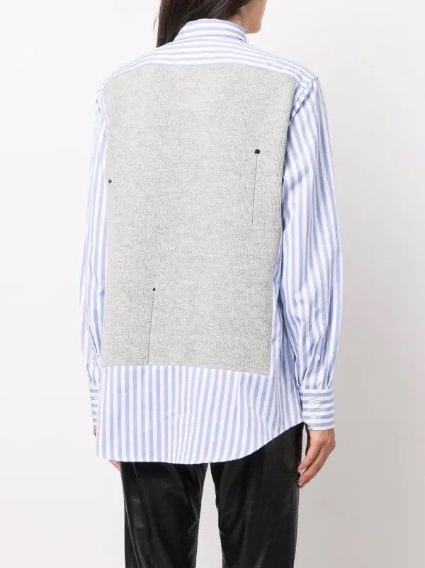 Maison Margiela Maison Margiela Spliced knit-detail shirt Size M / US 6-8 / IT 42-44 - 12 Thumbnail