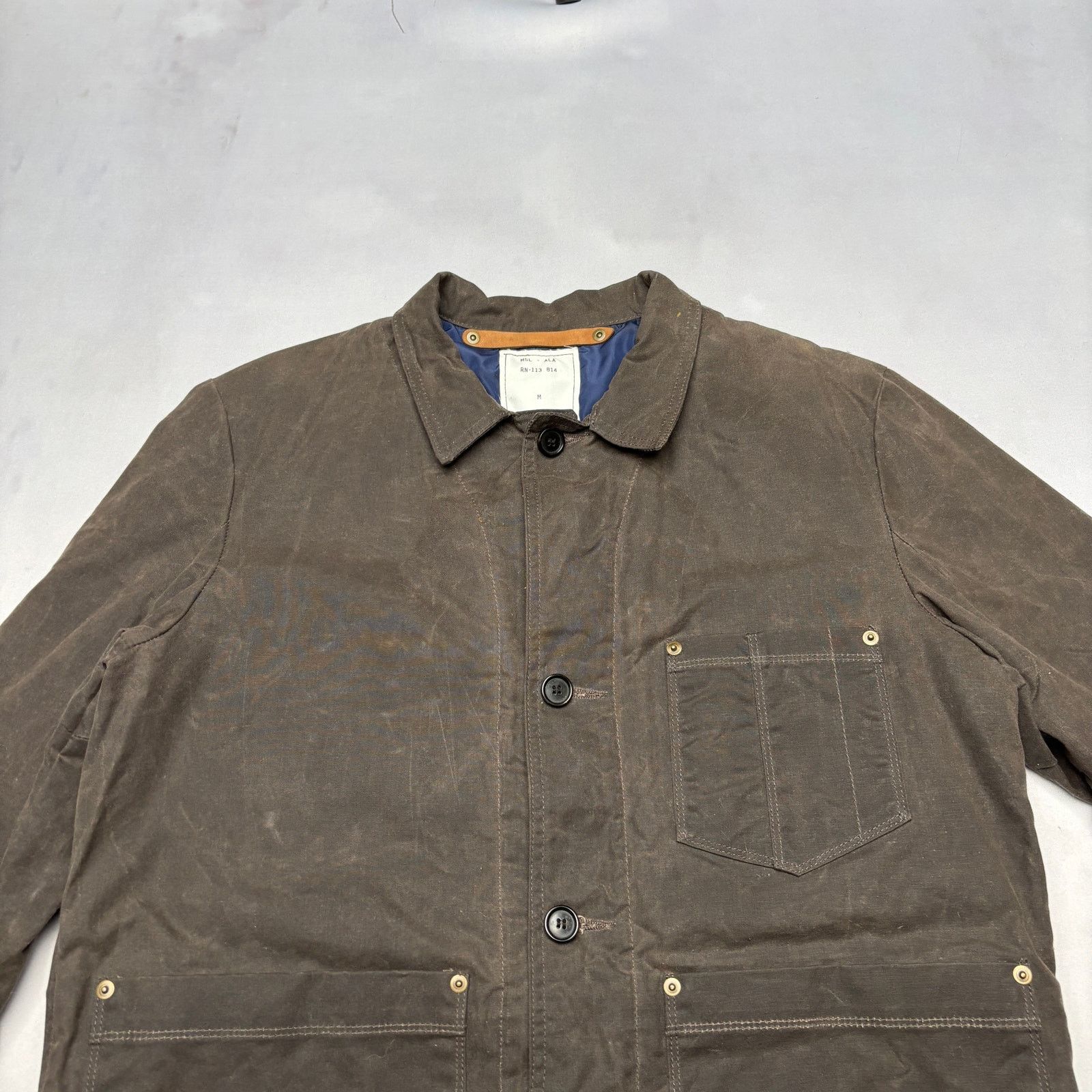 Billy Reid Billy Reid MSL ALA Waxed Cotton Chore Coat Men's Medium Size US M / EU 48-50 / 2 - 2 Thumbnail