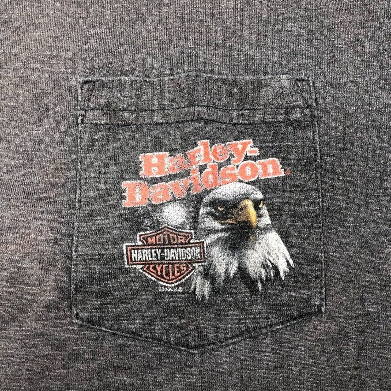 Harley Davidson × Vintage Harley Davidson Salem Oregon Gray Pocket Tee T Shirt Size XL Size US XL / EU 56 / 4 - 3 Thumbnail