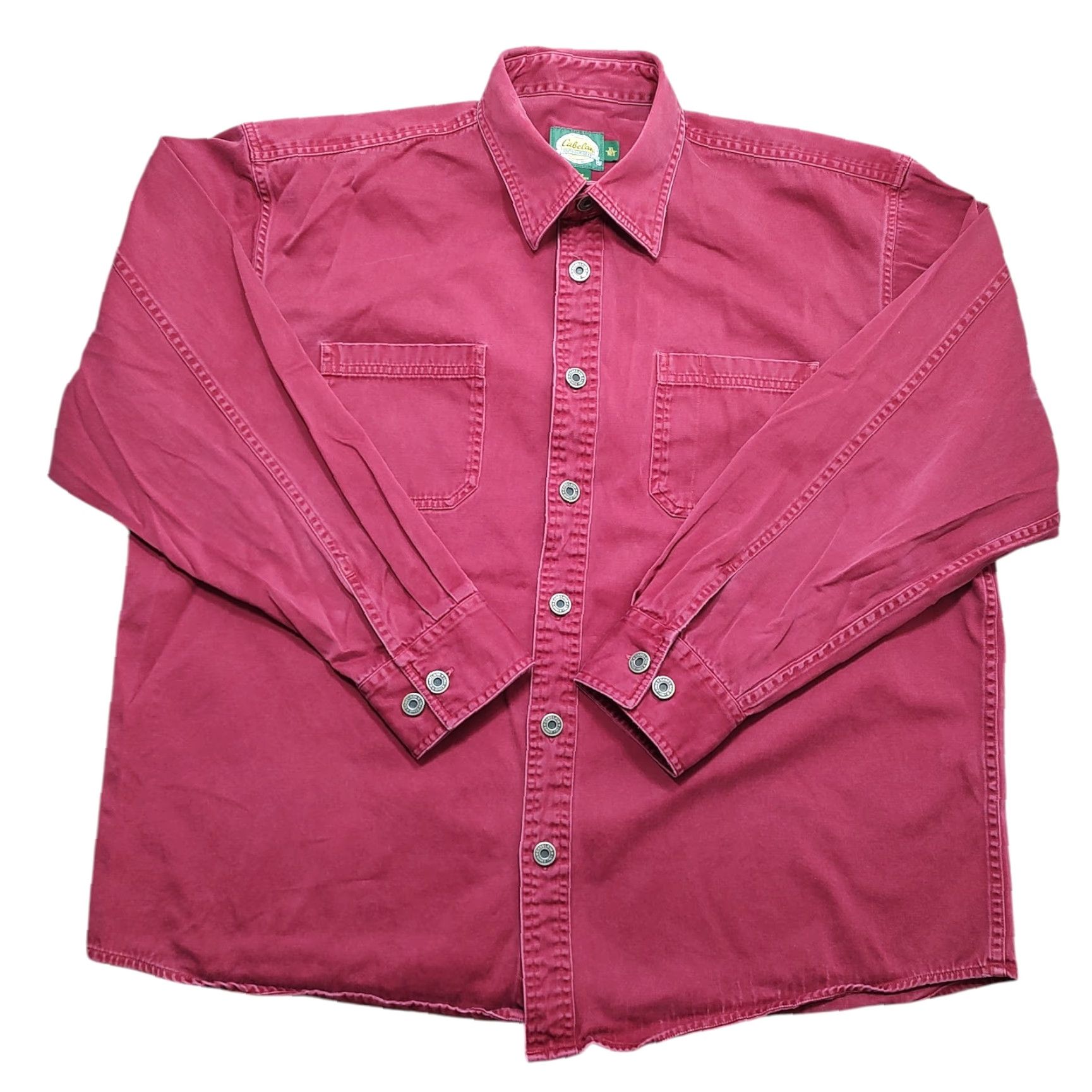 Vintage VINTAGE Cabela's Shirt Men XL Red Cotton Canvas Western Button-Up Casual Workwear Pocketed Button-Down Size US XL / EU 56 / 4 - 2 Thumbnail