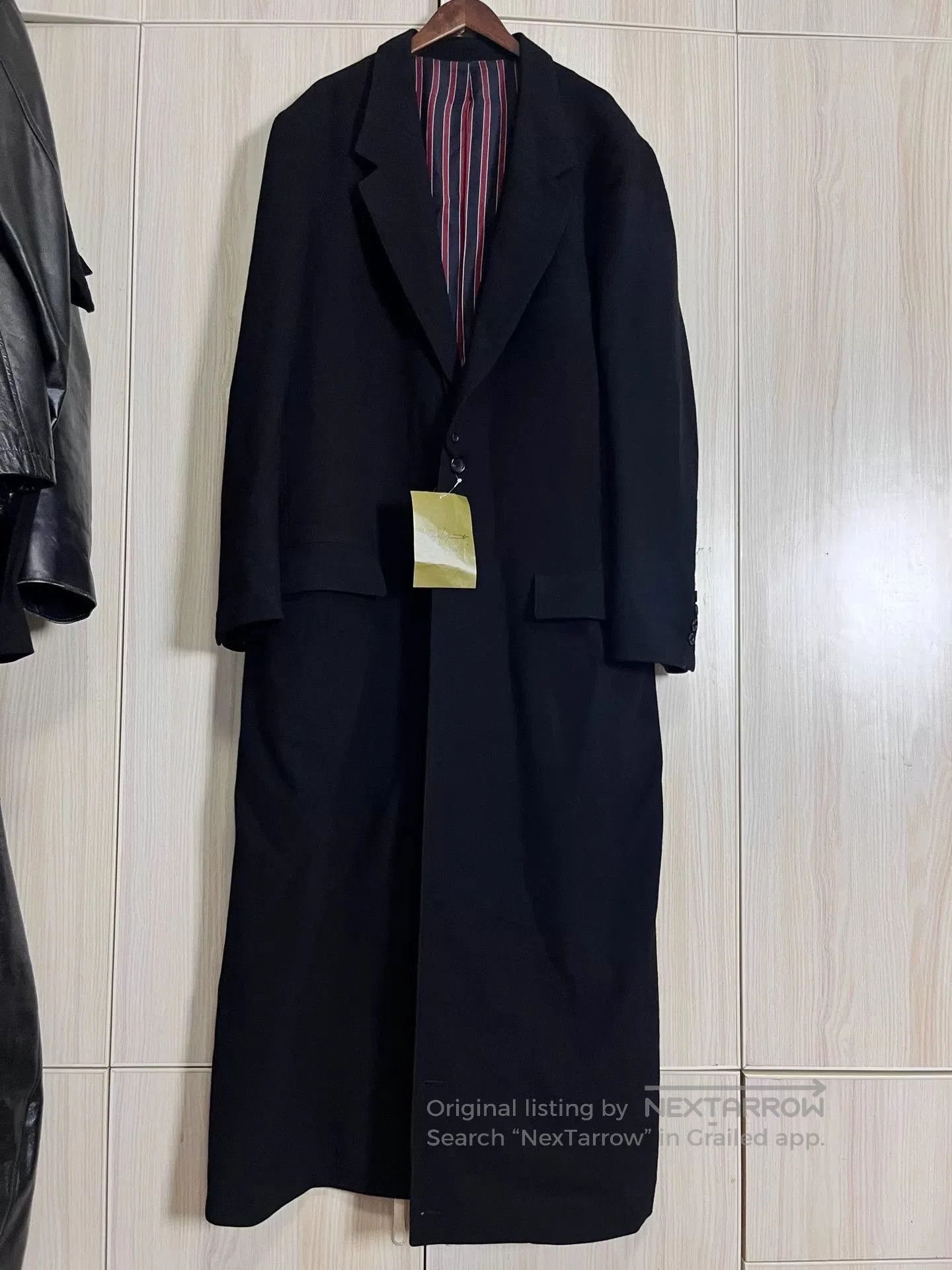 Yohji Yamamoto Yohji Yamamoto Black Striped Coat. Size US XL / EU 56 / 4 - 1 Thumbnail
