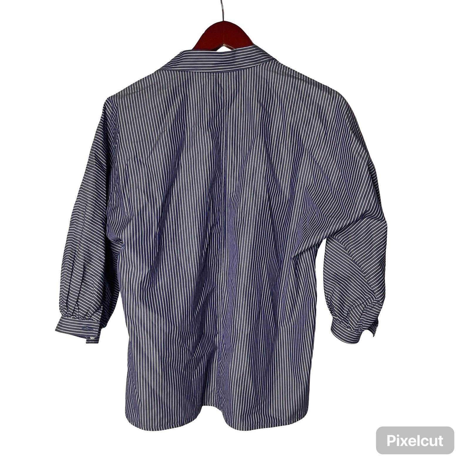 Other Ann Mashburn blue stripe button down blouse sz XS Size XS / US 0-2 / IT 36-38 - 4 Thumbnail
