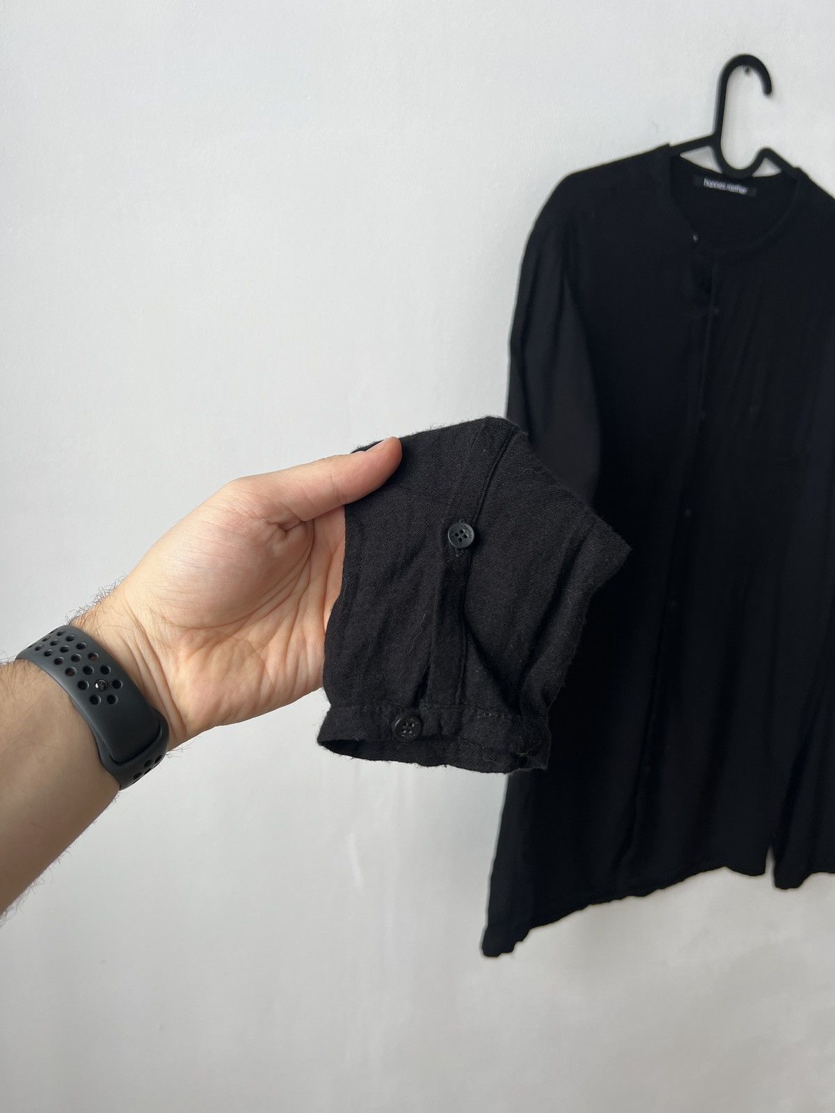 hannes roether Hannes Roether Men’s Black Cotton Shirt Size S Size US S / EU 44-46 / 1 - 8 Thumbnail