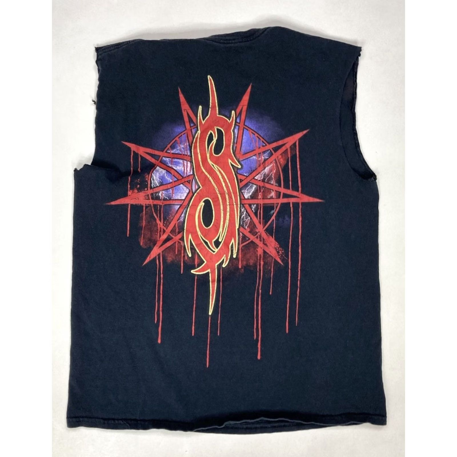 Vintage VINTAGE Slipknot Women T-Shirt Sleeveless Black Medium Crew Neck Cotton Graphic Music Sleeveless Shirt Size M / US 6-8 / IT 42-44 - 4 Thumbnail