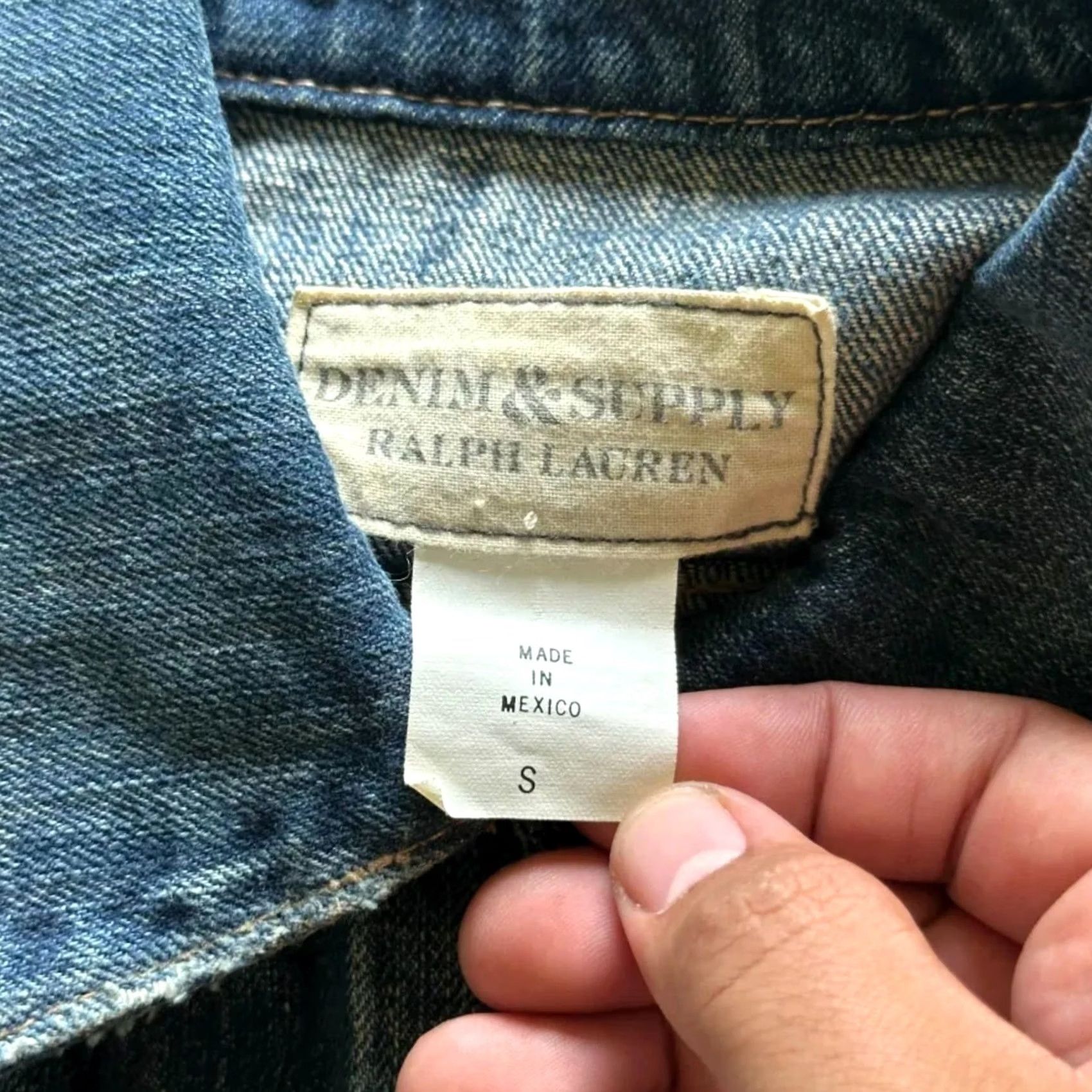Ralph Lauren VINTAGE Denim & Supply Ralph Lauren Denim Jean Jacket S Unisex Adults Bomber Jacket Blue Cotton Reg Size Small Size US 29 - 3 Thumbnail