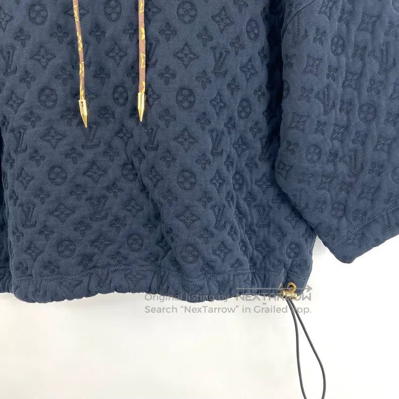 Louis Vuitton Louis Vuitton Navy Blue Embossed Dark Pattern Full Print S Size XS / US 0-2 / IT 36-38 - 5 Thumbnail