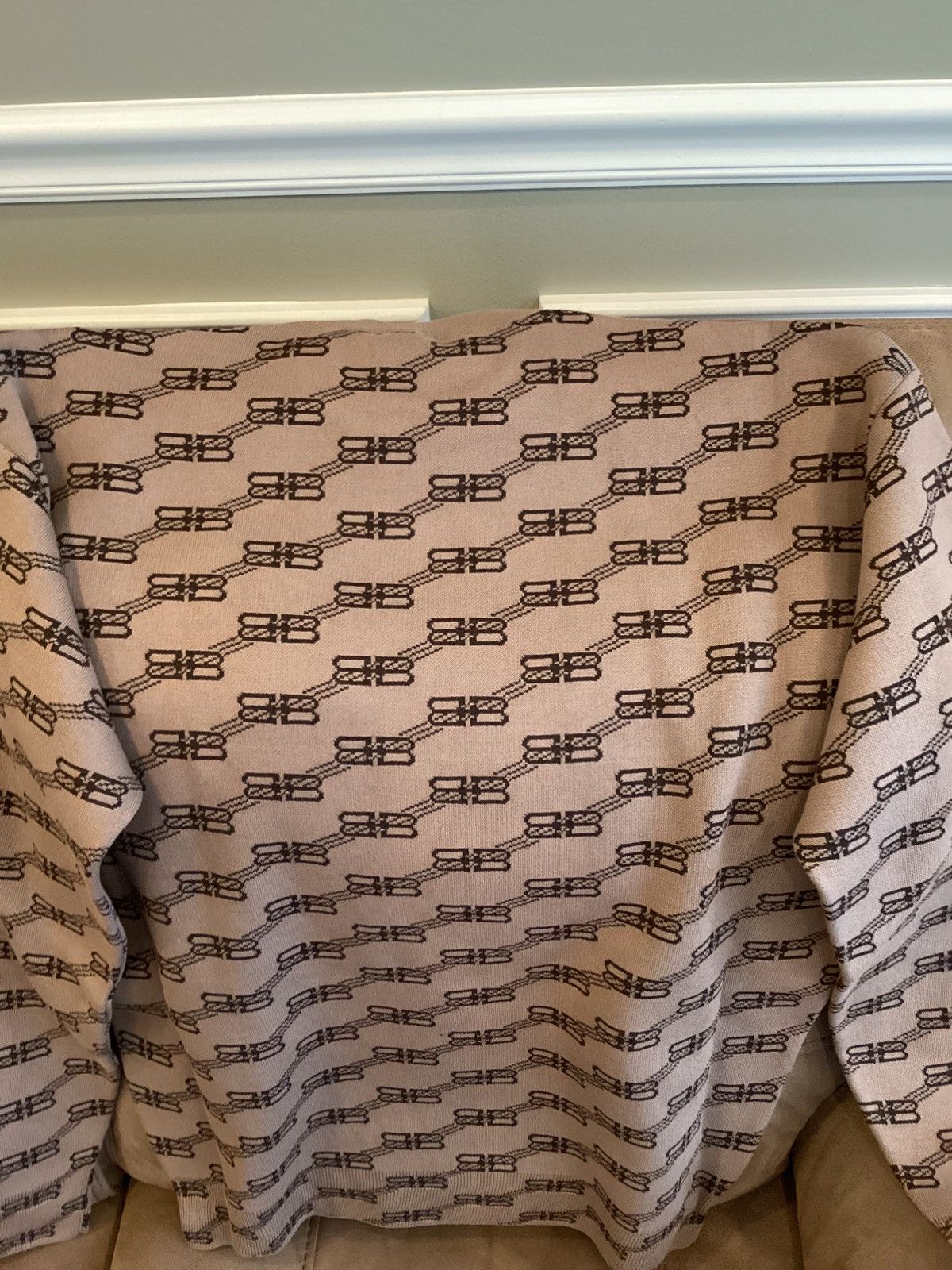 Balenciaga BALENCIAGA BB Monogram Sweater in Brown Size US S / EU 44-46 / 1 - 2 Thumbnail