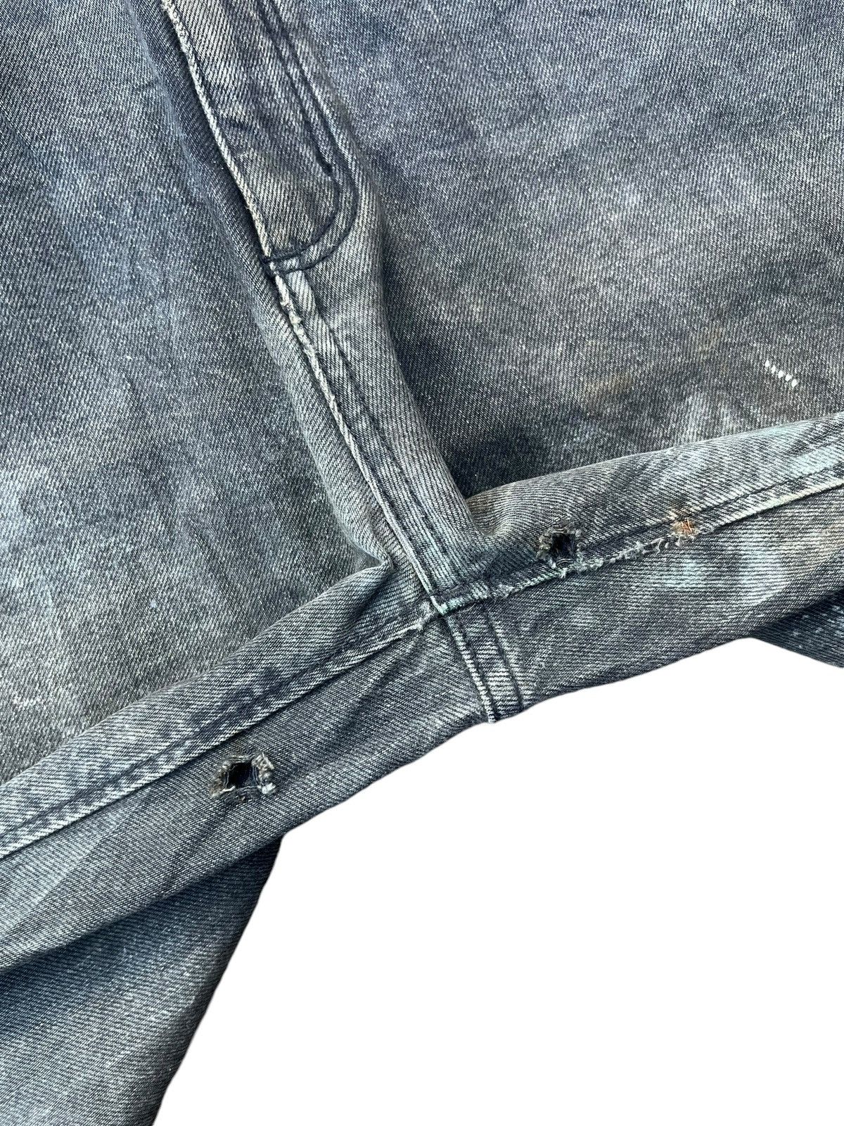 Japanese Brand Vintage Spliced Dirty Mud Washed High Rise Loose Fit Jeans Size US 29 - 8 Thumbnail