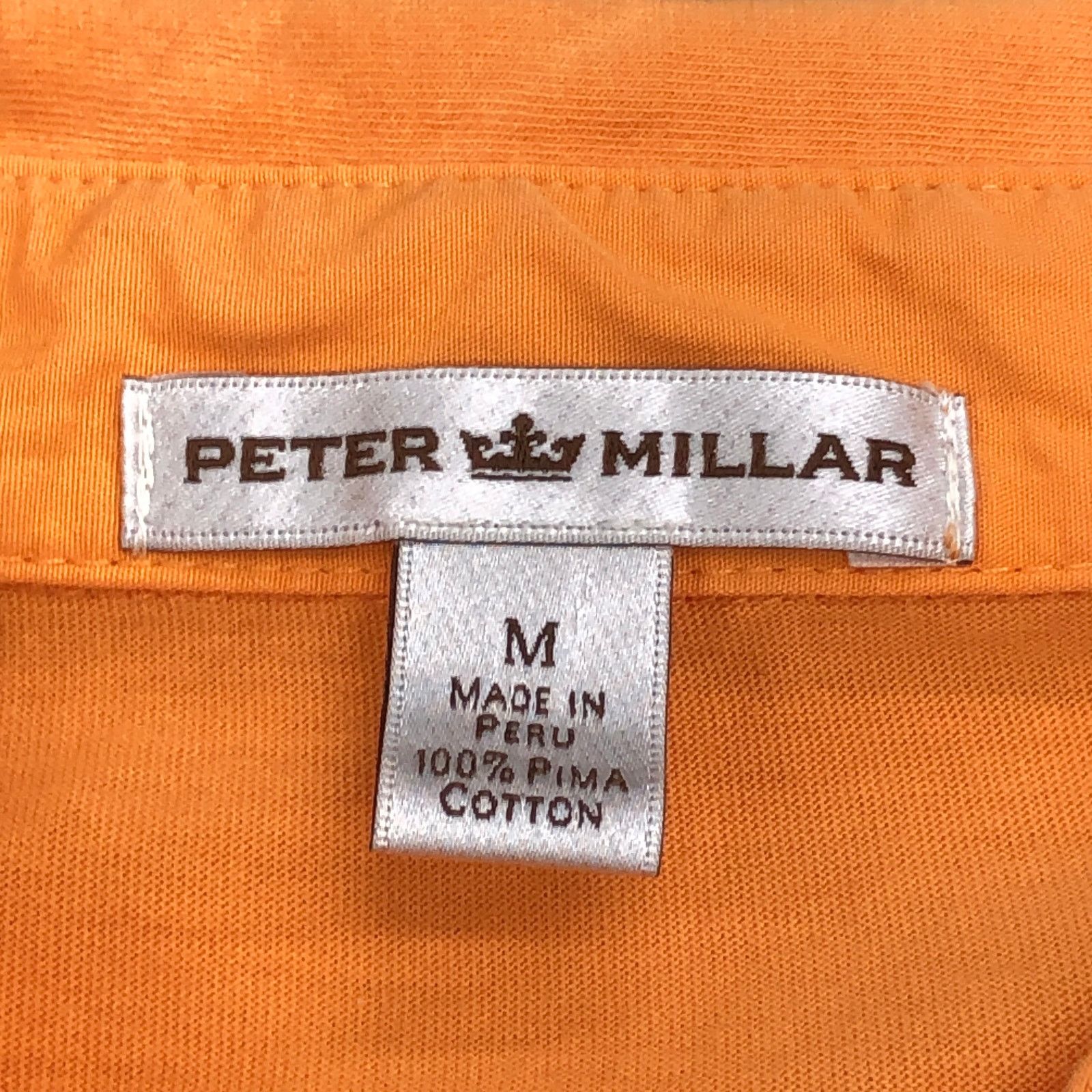 Peter Millar Peter Millar Size M Shirt Pima Cotton Polo Orange Size US M / EU 48-50 / 2 - 15 Thumbnail