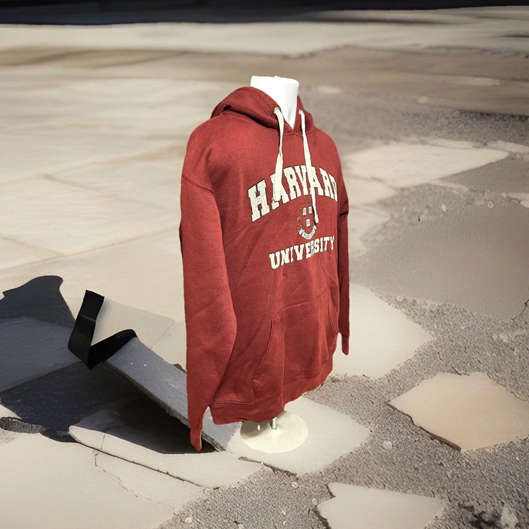 Vintage VTG Harvard University Hoodie Men Medium Maroon Kangaroo Pocket Bay State Gear Size US M / EU 48-50 / 2 - 3 Thumbnail
