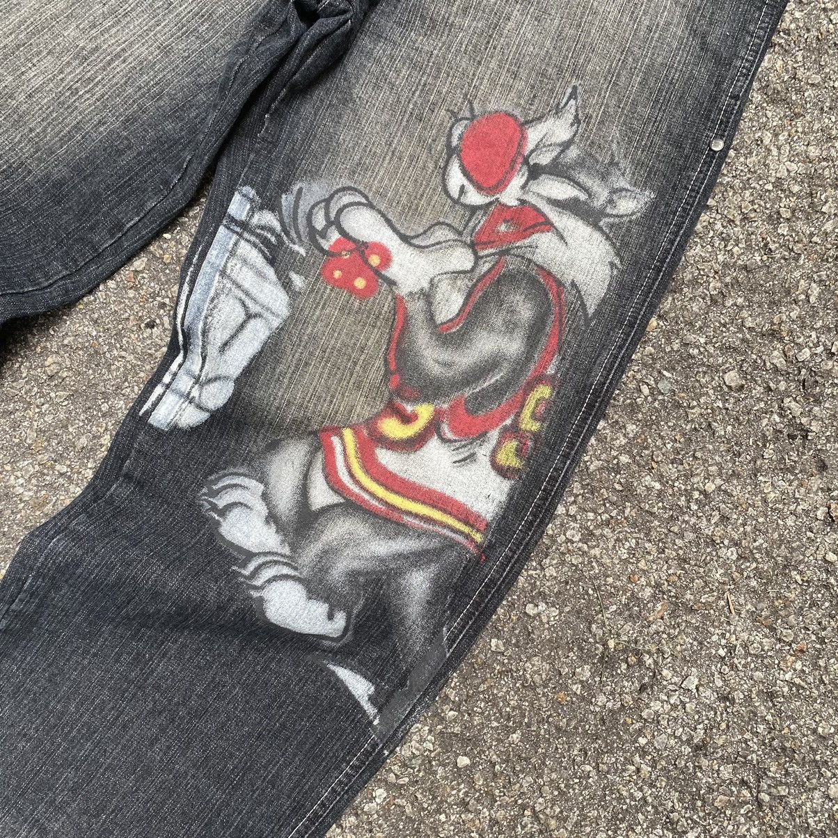 Southpole Faded Black Jeans Lot 29 Looney Tunes Jnco Size US 32 / EU 48 - 3 Thumbnail
