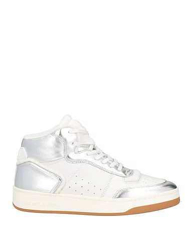 image of Saint Laurent Paris O1W1Db10324 Sl/80 Mid-Top Sneakers In White, Men's (Size 13)