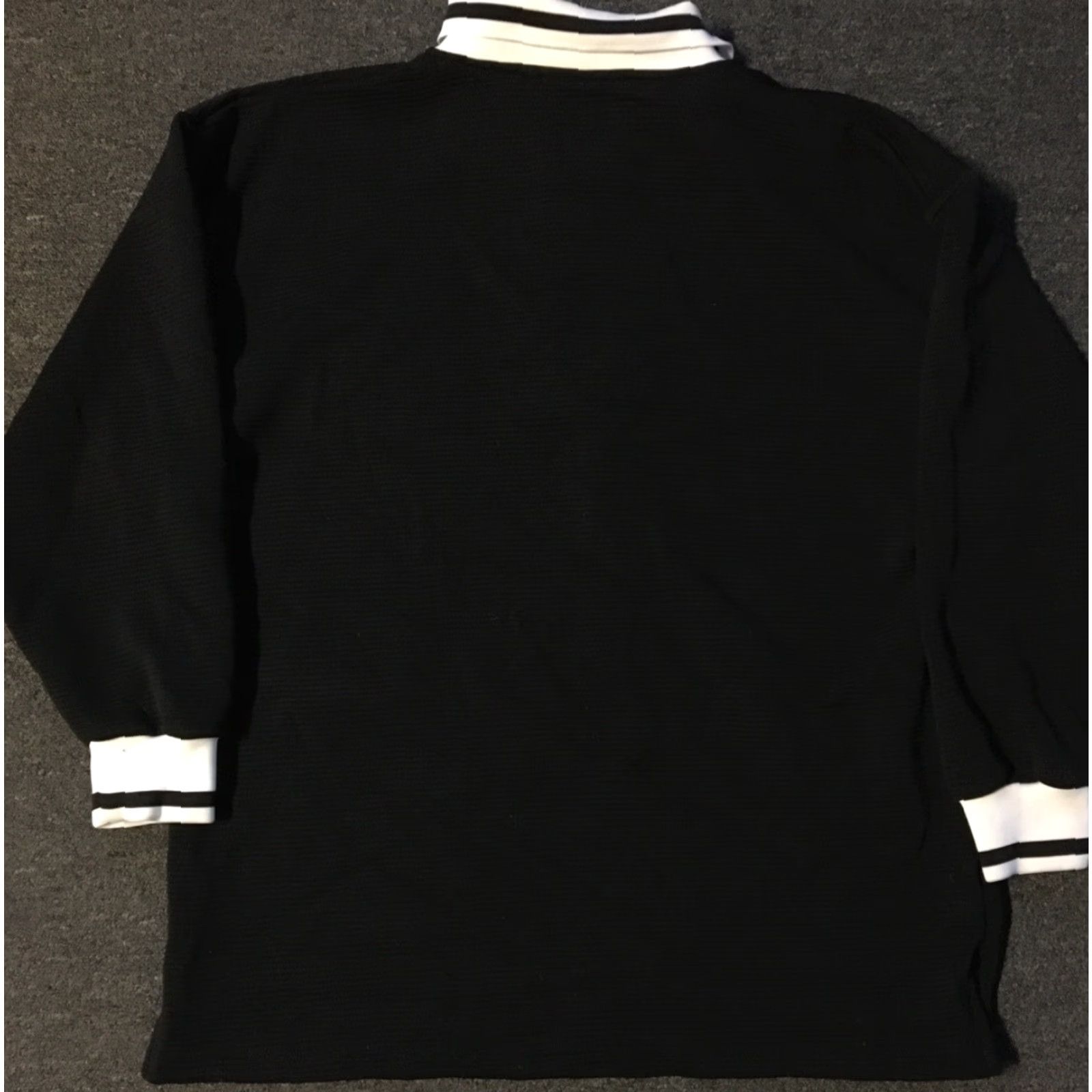Hugo Boss VINTAGE Hugo Boss Ribbed Spellout 1/4 Zip Polo Shirt XL Black Men's Shirt 90s Hip Hop Designer BOSS 1/4 Zip Polo Shirt XL Black Size US XL / EU 56 / 4 - 5 Thumbnail