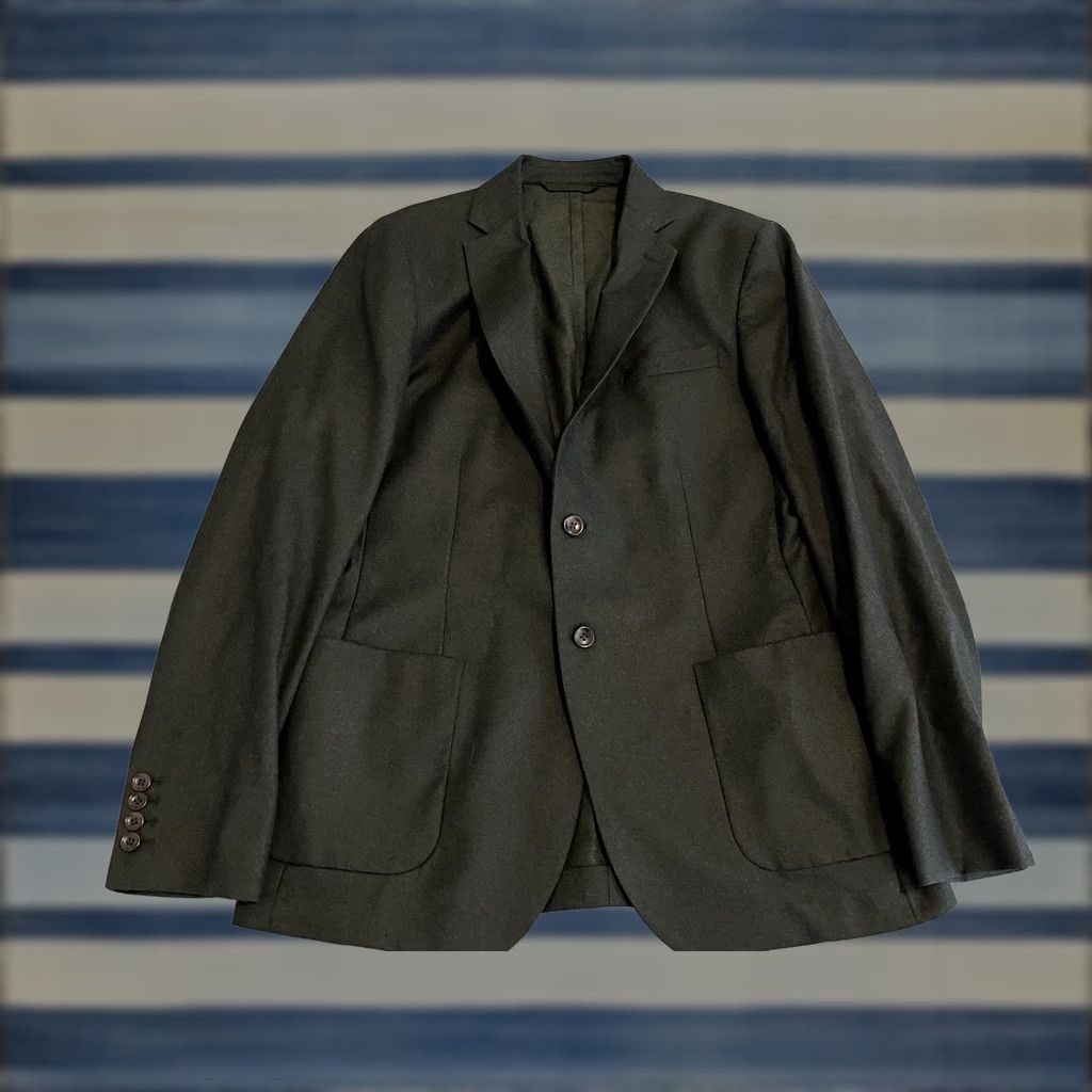 Charles Tyrwhitt Charles Tyrwhitt Blazer Sport Coat Jacket 42L Slim Fit Wool Gray 2 Button Long Coat Mens Size 42R - 1 Thumbnail
