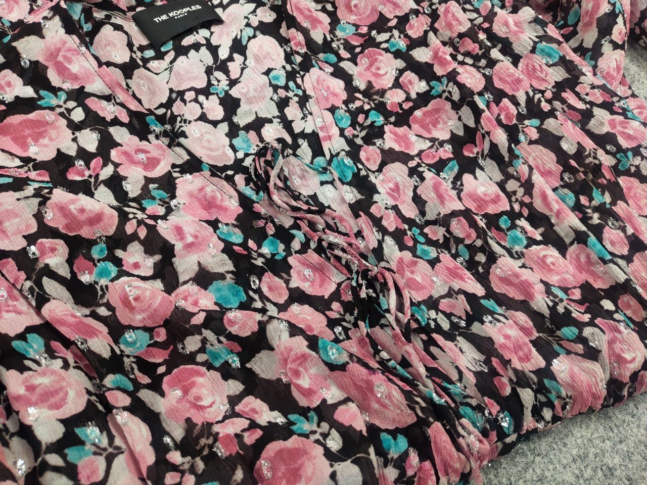The Kooples The Kooples Cherry Blossom Blend Mini Dress Candy Flowers Size M / US 6-8 / IT 42-44 - 13 Thumbnail