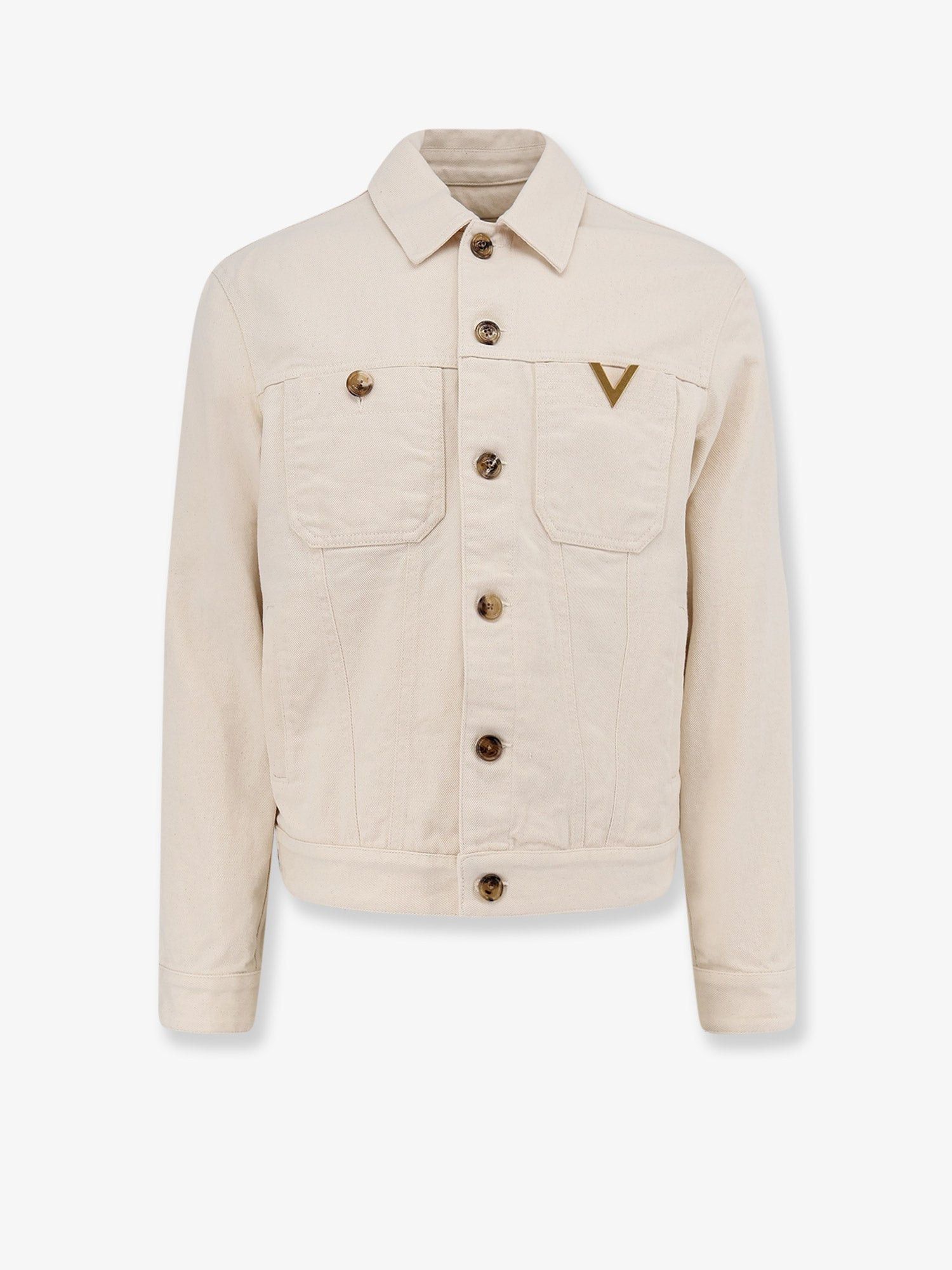 Valentino White Denim Jacket Size US M / EU 48-50 / 2 - 1 Thumbnail