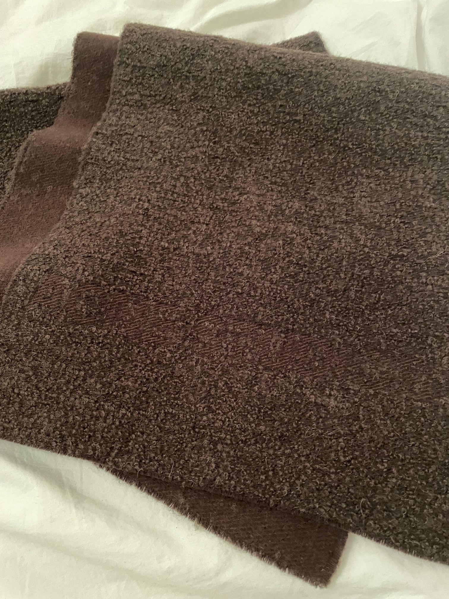 Acne Studios Acne Vasami chocolate brown jaquard brushed wool scarf Size ONE SIZE - 3 Thumbnail