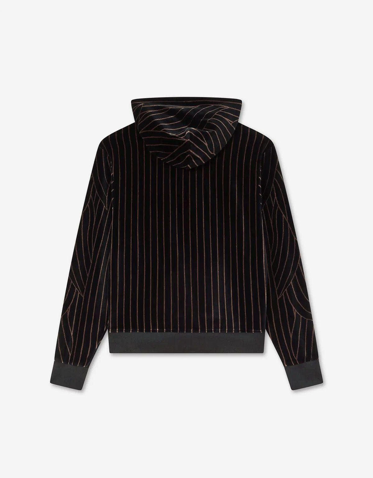 Kenzo Kenzo Leaf Stripe Black Zipped Velvet Hoodie Size US S / EU 44-46 / 1 - 2 Thumbnail