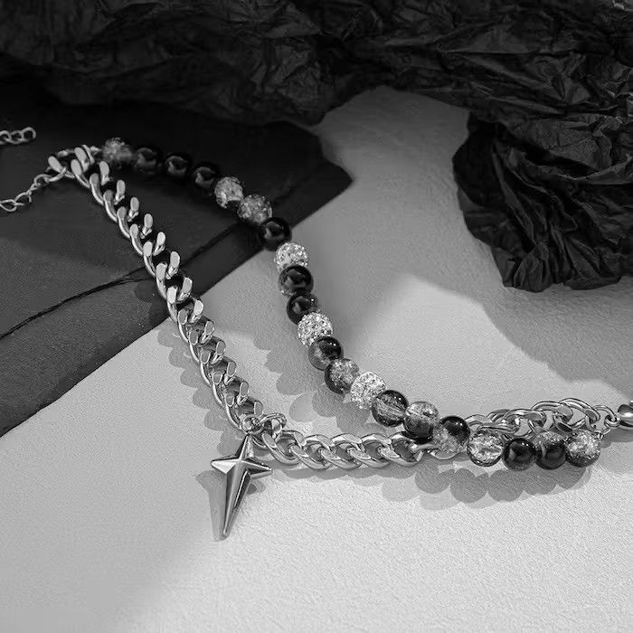 Jewelry × Vintage Star Zircon Gemstone Beaded Bracelet Size ONE SIZE - 2 Thumbnail