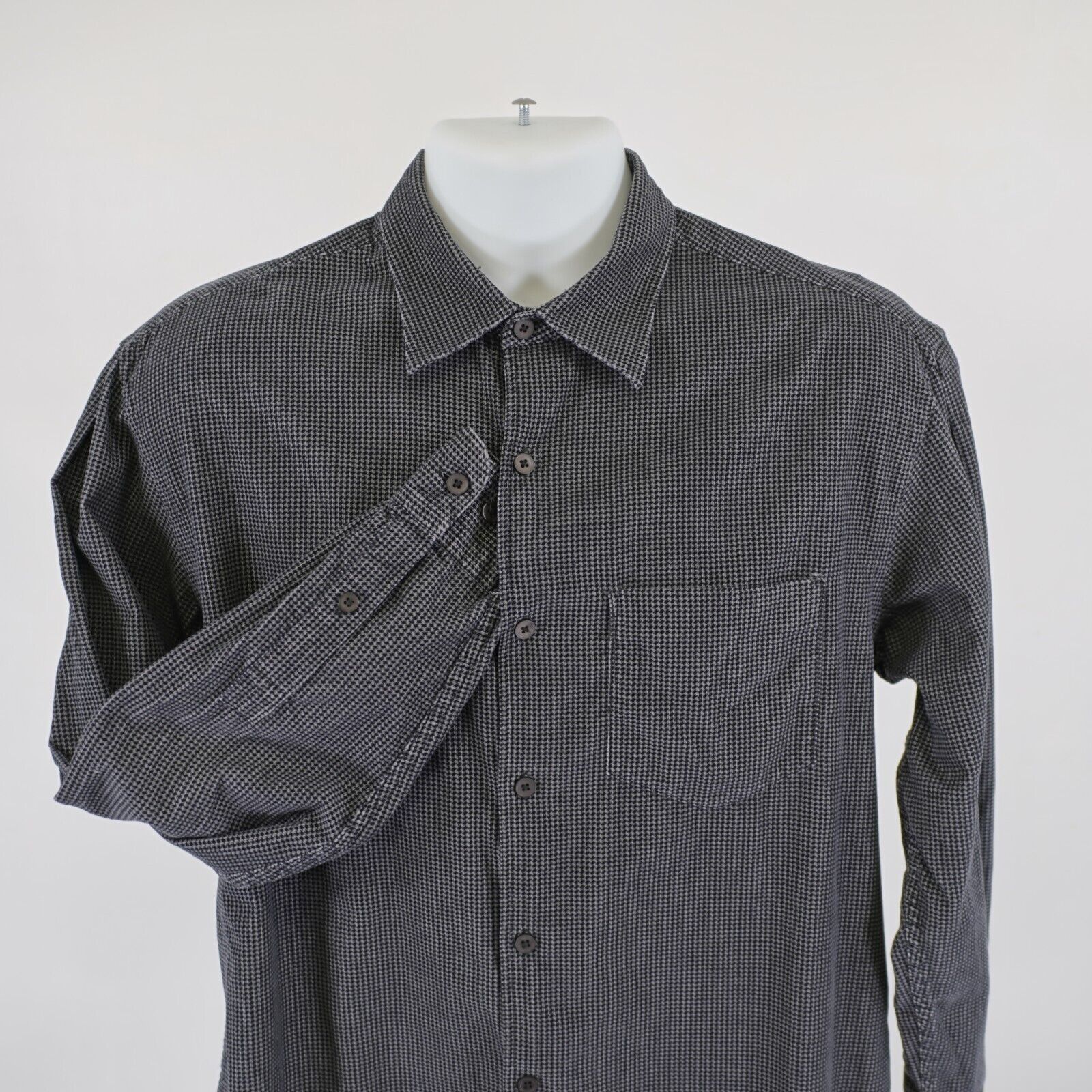 Perry Ellis Perry Ellis Gray Black Velvet Houndstooth Medium Pocket Coll Size US M / EU 48-50 / 2 - 1 Thumbnail