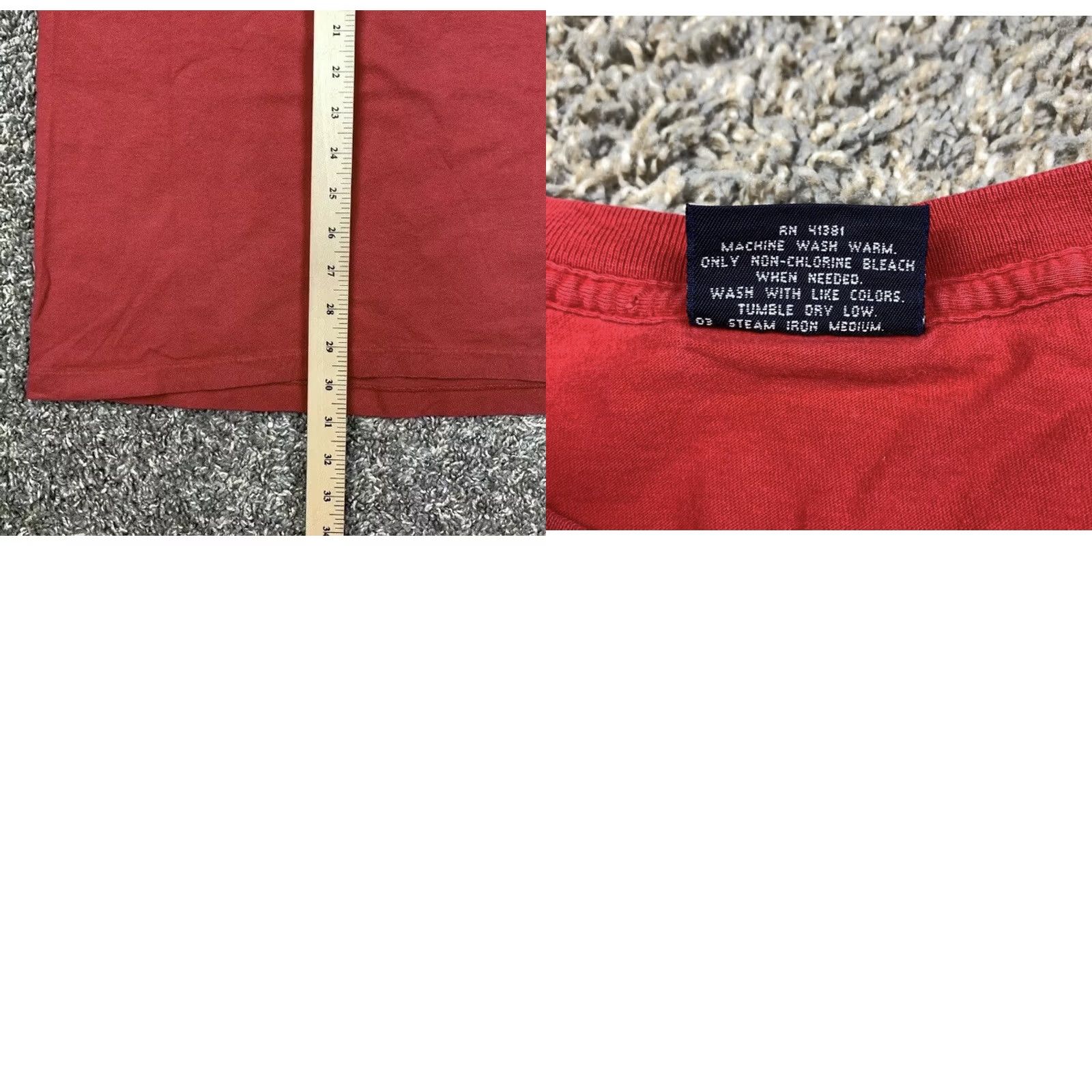 Polo Ralph Lauren VINTAGE Polo Ralph Lauren T-Shirt XL Red USA 90s Selvedge Pocket Mens Size US XL / EU 56 / 4 - 8 Thumbnail