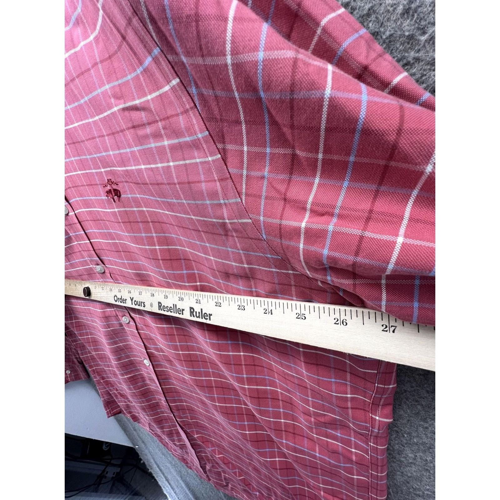 Brooks Brothers Brooks Brothers Dress Shirt Mens XL Red Plaid Non Iron Supima Cotton Long Sleeve Size 46R - 3 Thumbnail