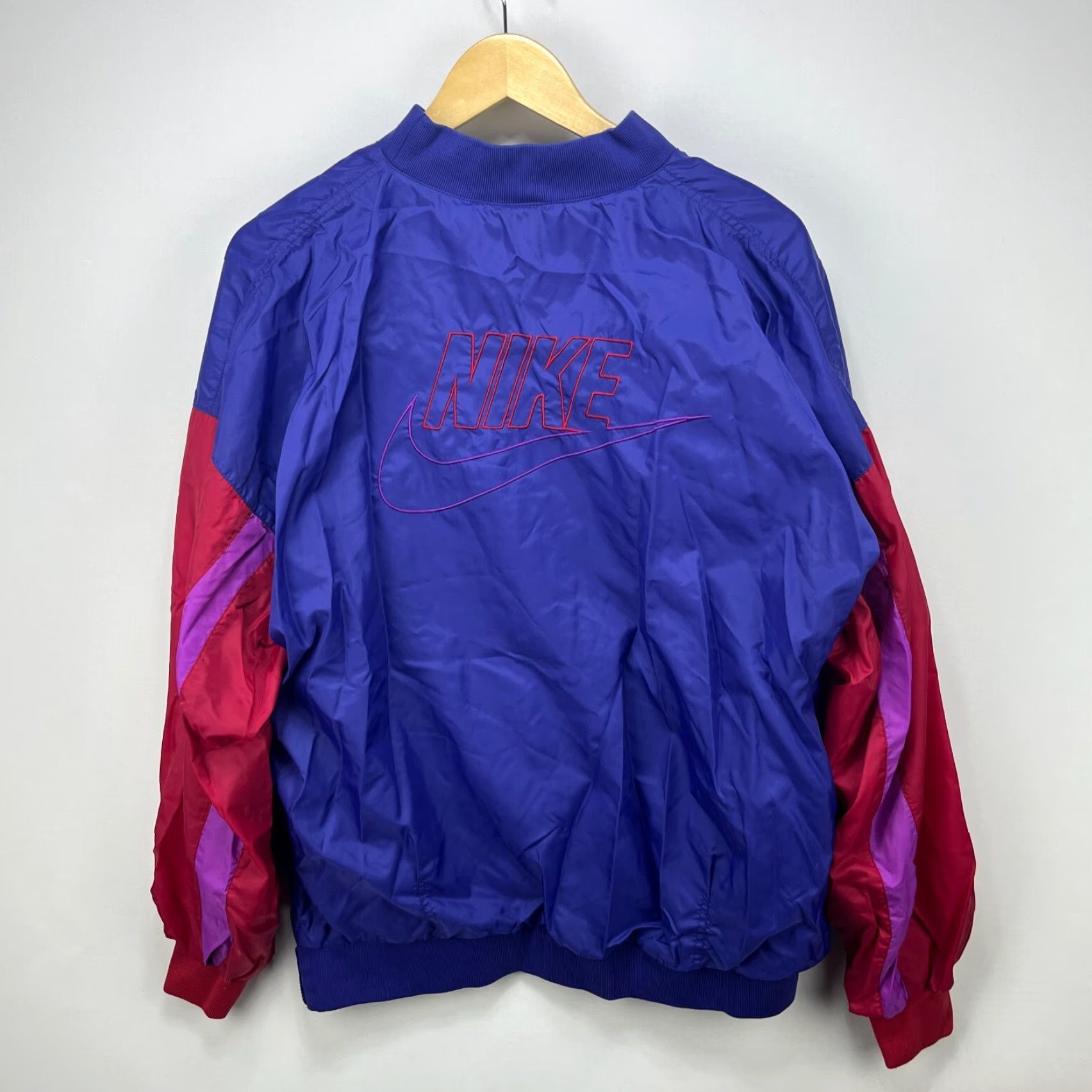 Nike VINTAGE Nike Windbreaker Jacket XL Men Purple 90s 80s "Pullover" Thermal Nylon Windbreaker Size US XL / EU 56 / 4 - 4 Thumbnail