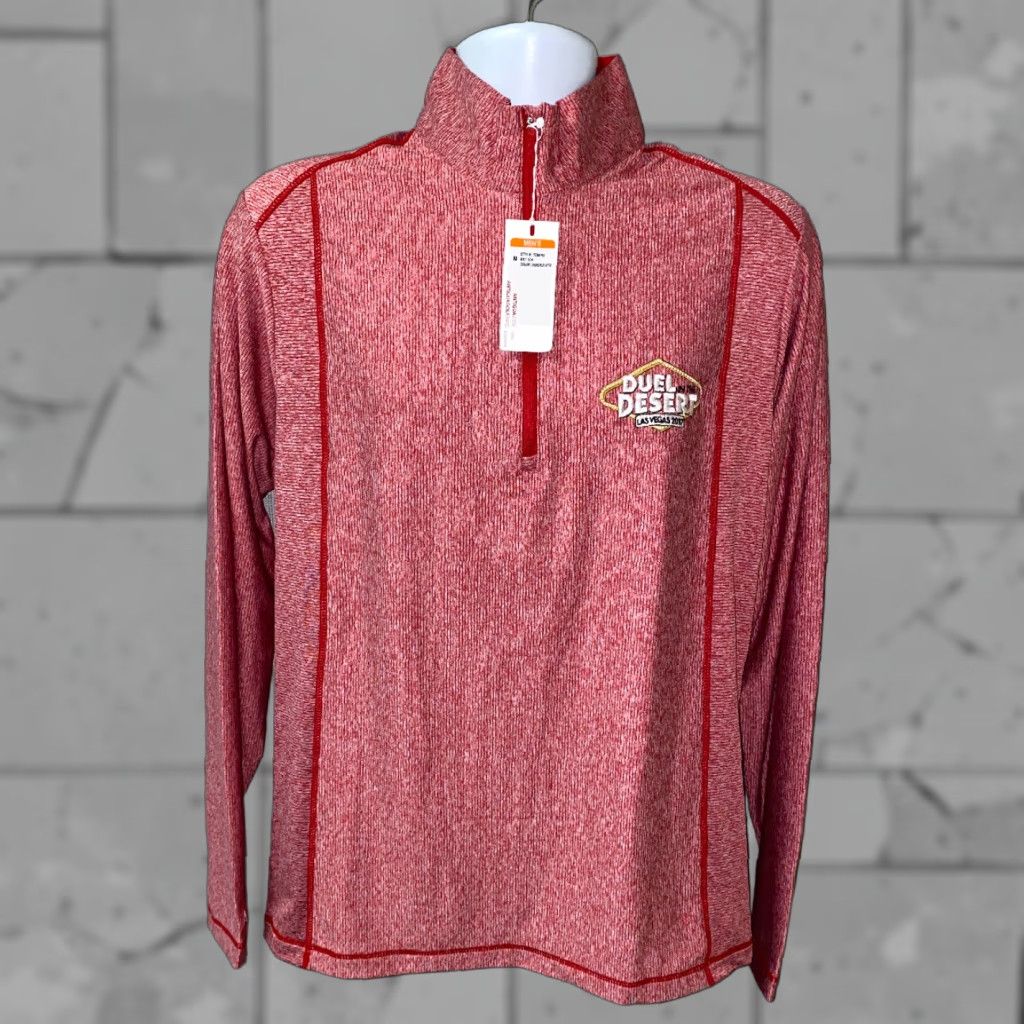 Vintage Antigua Mens Red DUEL IN THE DESERT 1/2 Zip Polyester Pullover Jacket M NEW Jacket Mens Red DUEL IN THE DESERT 1/2 Zip Pullover Polyester Antigua Size US M / EU 48-50 / 2 - 1 Thumbnail