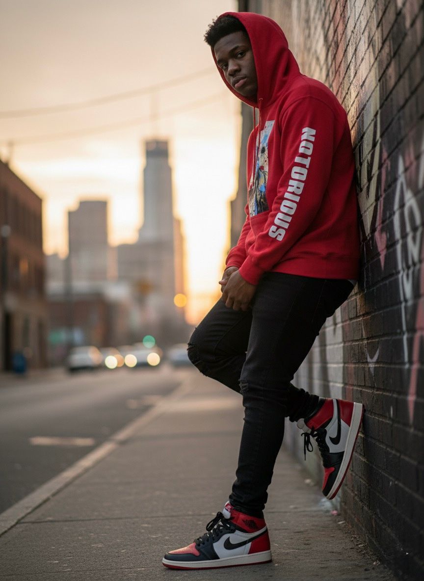 Jordan Craig MEN Hoodie Sweatshirt- Biggie Notorius - Black Size US L / EU 52-54 / 3 - 4 Thumbnail