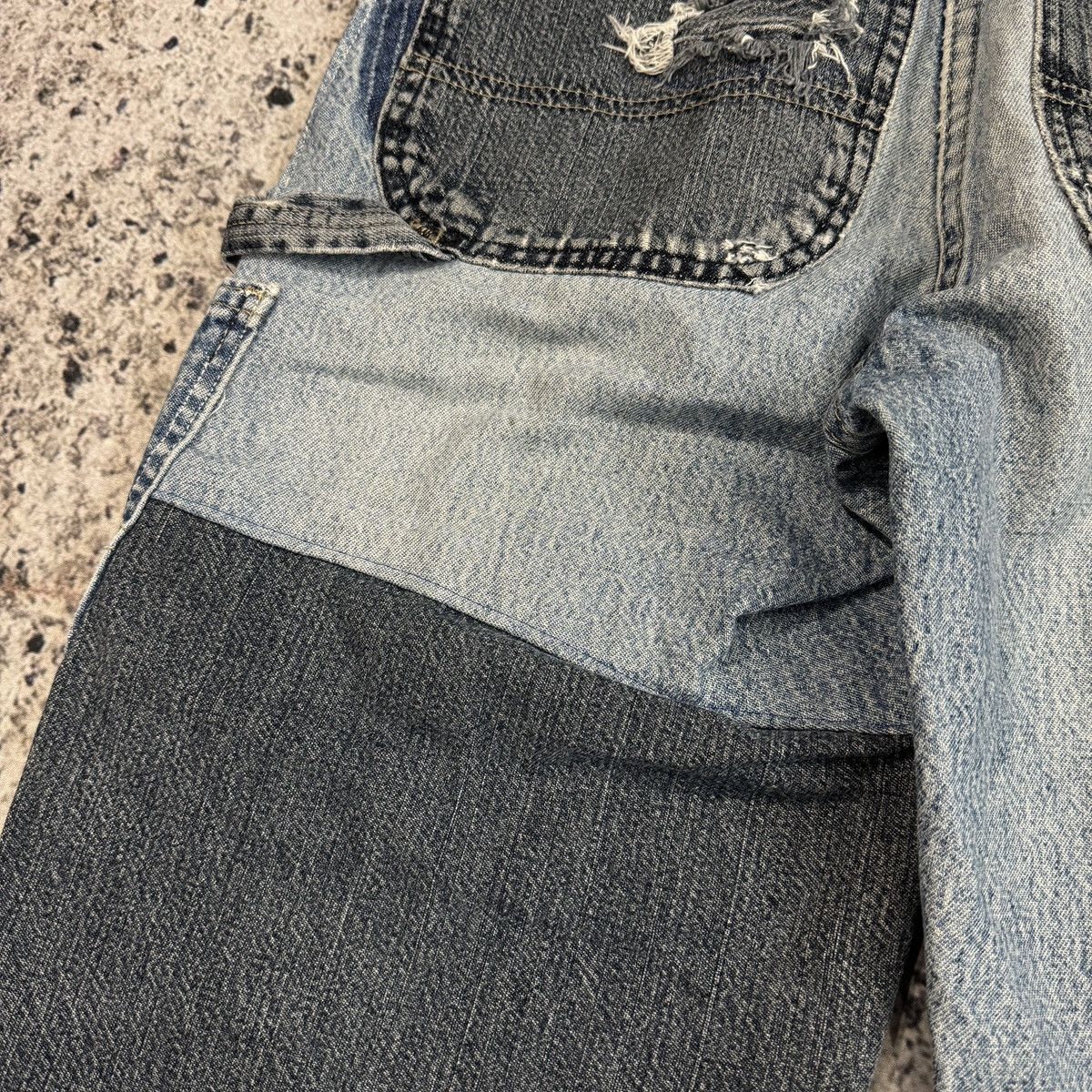Vintage Dickies Patchwork Faded Thrashed Carpenter Jeans ERD Grunge Size US 28 / EU 44 - 15 Thumbnail