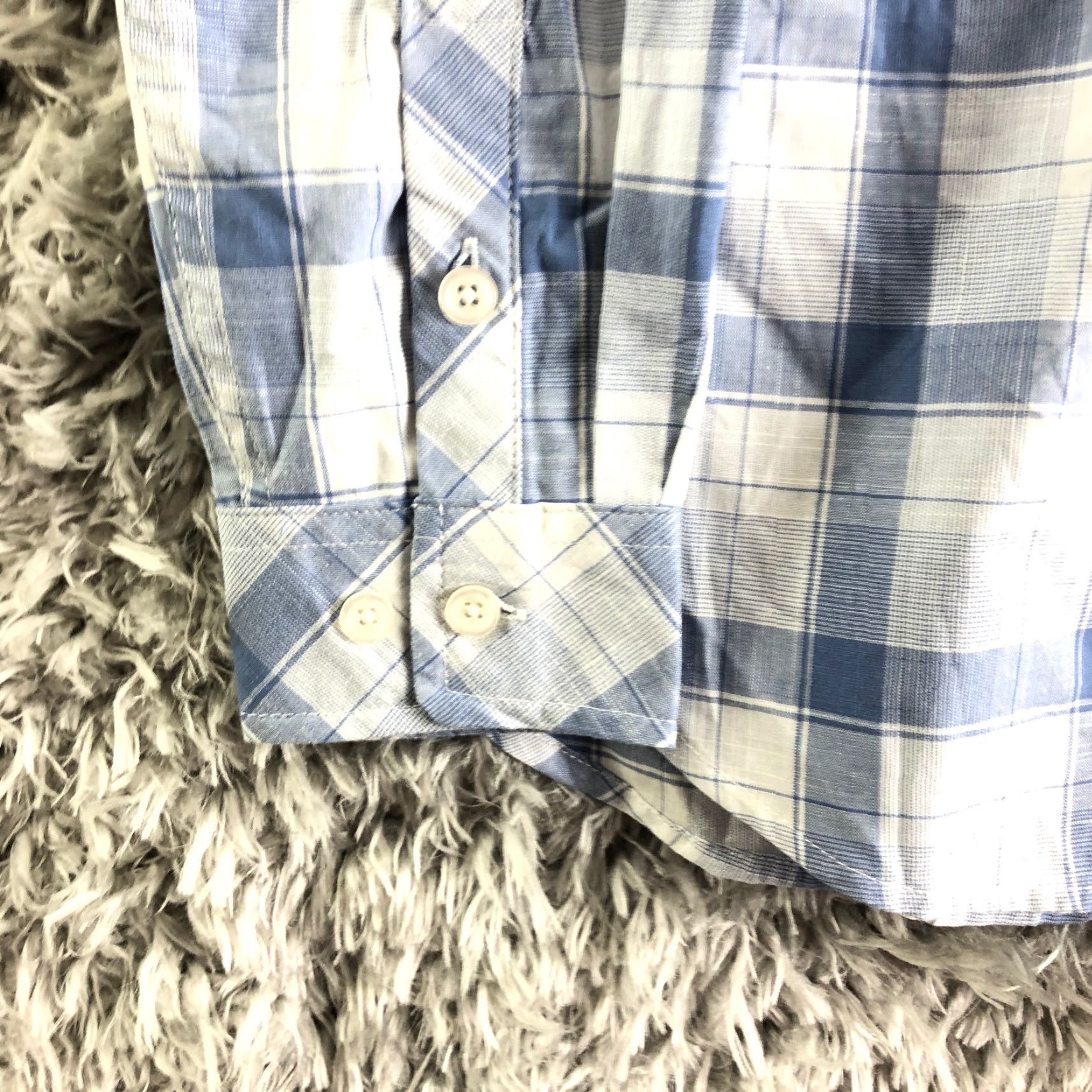 CO California Shirt Co Mens Shirt M Blue Plaid Long Sleeve Spread Collar Button-Up Size US M / EU 48-50 / 2 - 2 Thumbnail